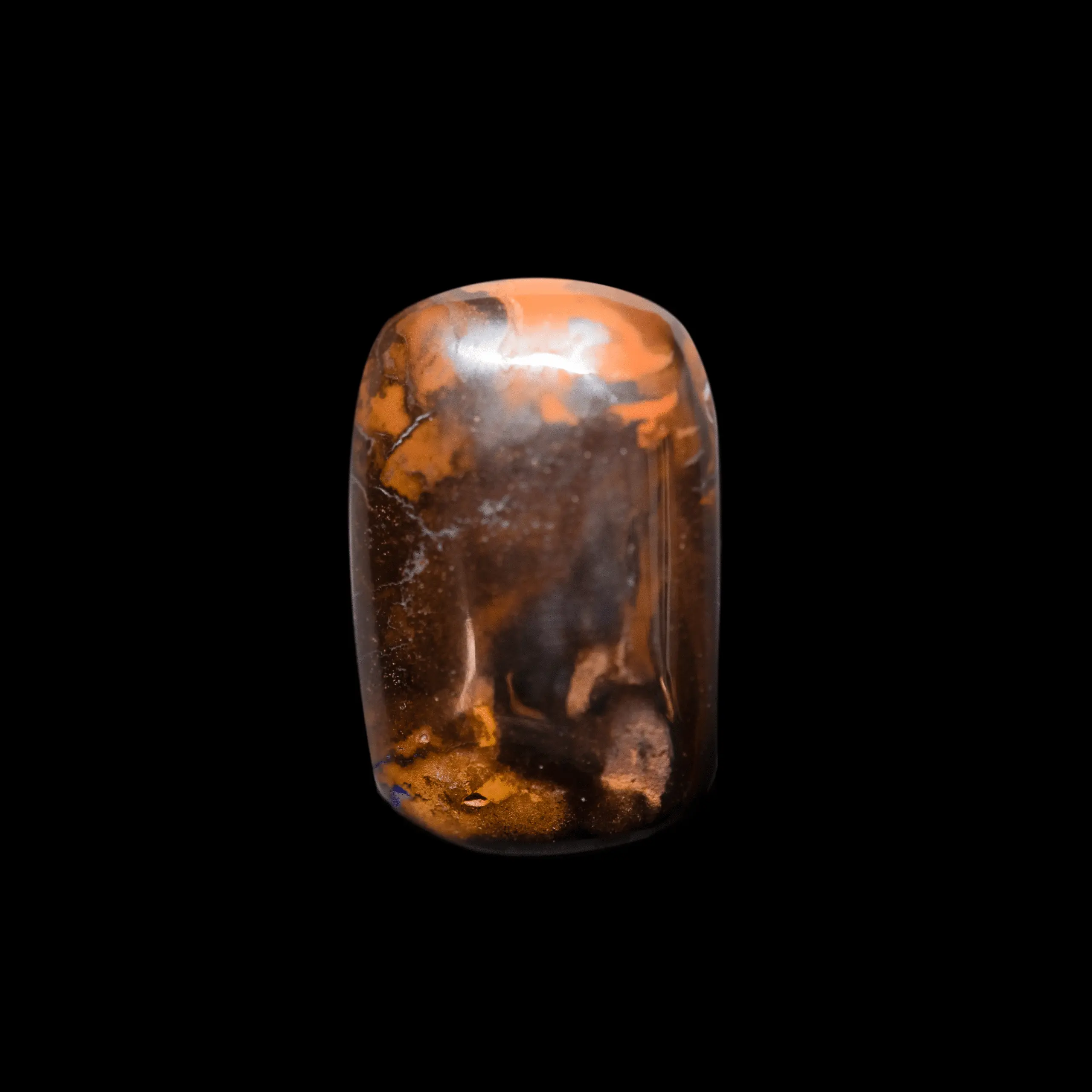 Koroit opal with graphic motifs edged with violet brilliance (9.1 cts) - Image 4