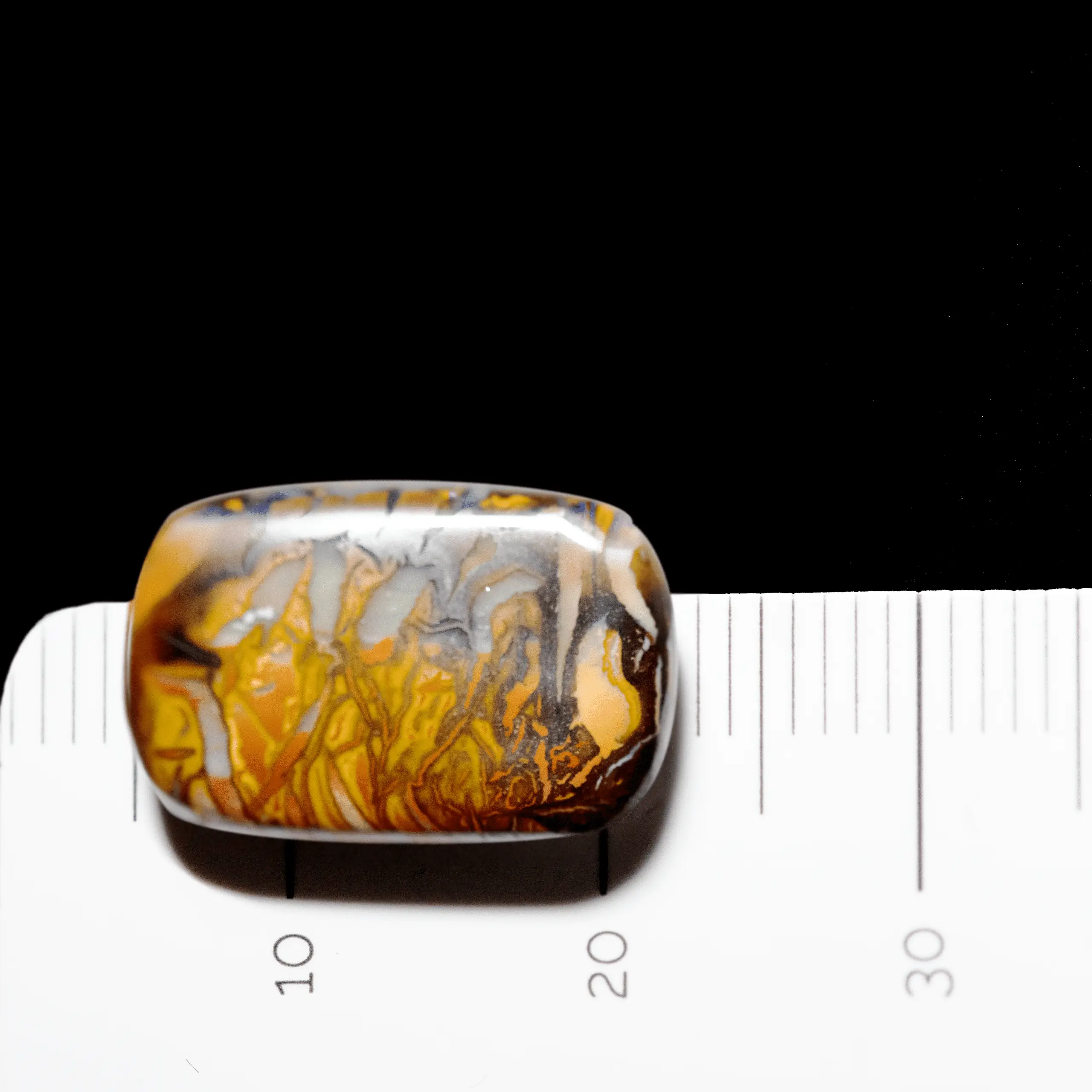 Koroit opal with graphic motifs edged with violet brilliance (9.1 cts) - Image 5