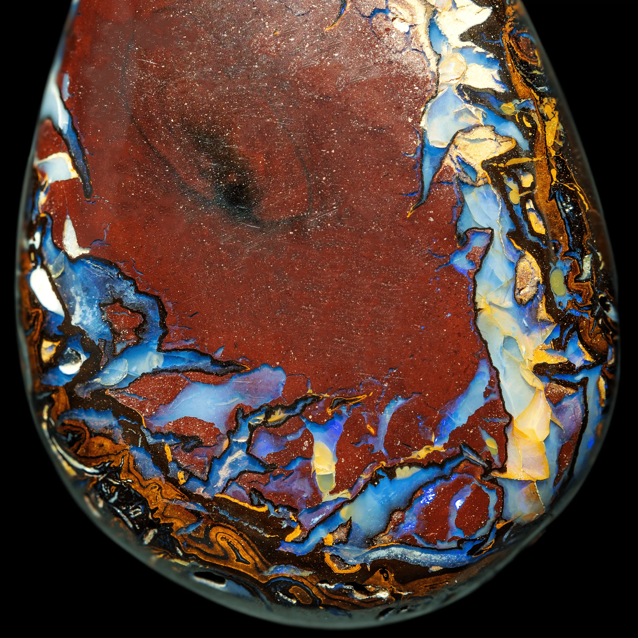 Opale koroit a bordure décorative dorée, bleue et violette (55,2 cts) – Image 4