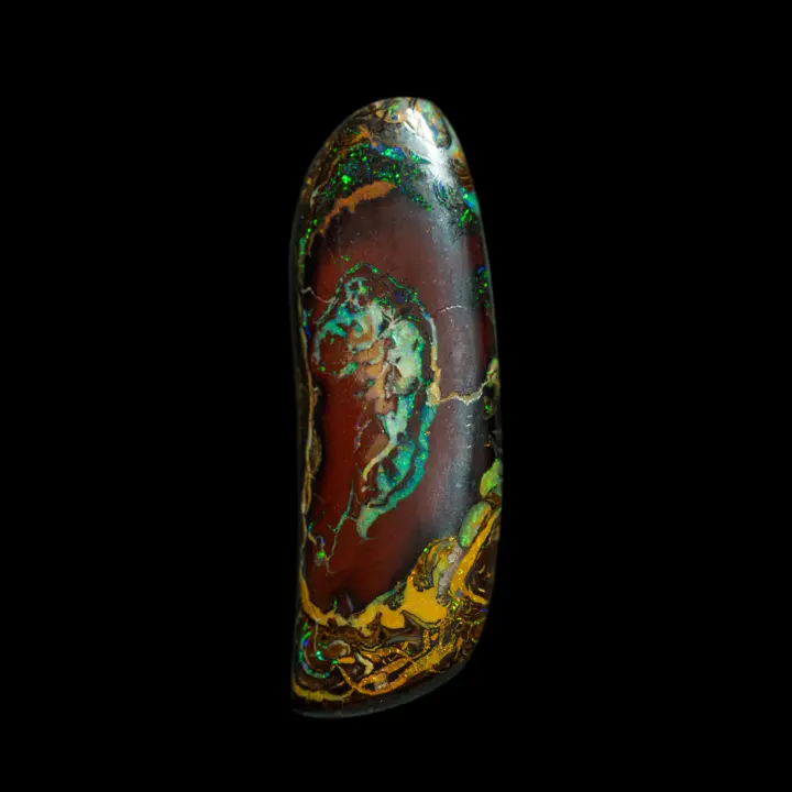 bright green and yellow australian Koroit picture stone opal