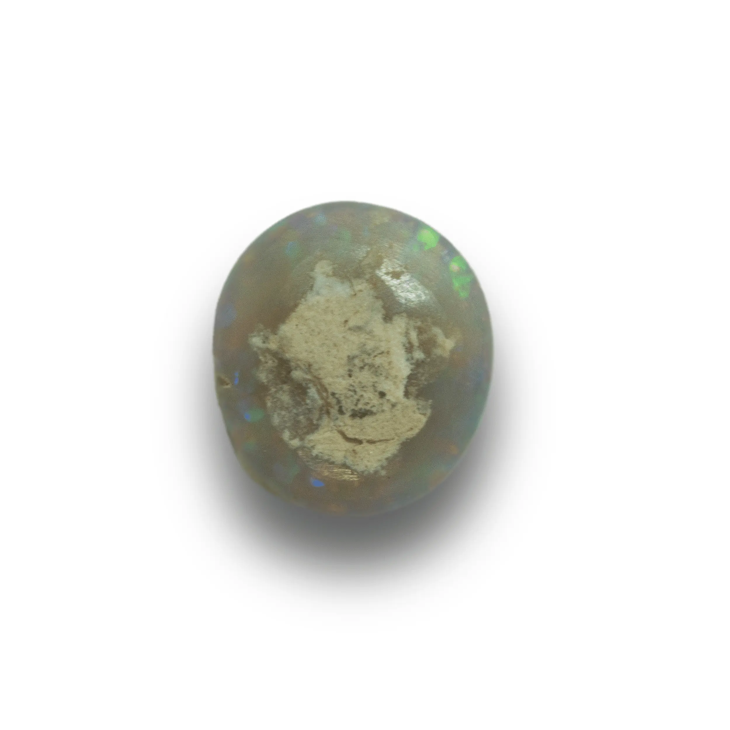 Joli petit cabochon d'opale sombre multicolore (0,1 ct) – Image 4