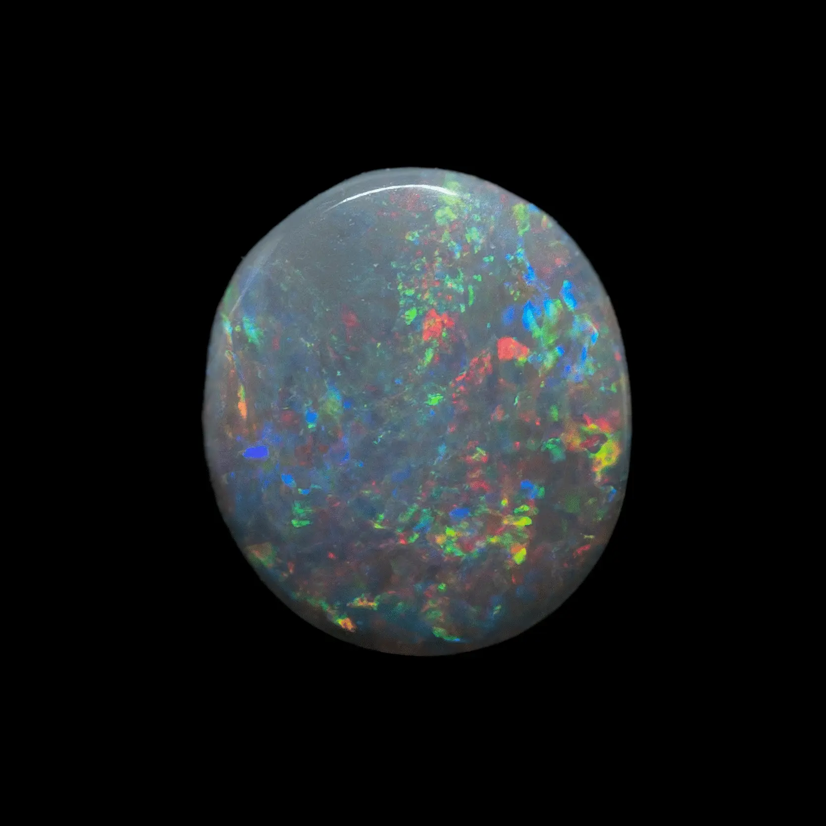 Opale sombre multicolore a diffraction dominante rouge et bleue (0,9 ct) – Image 4
