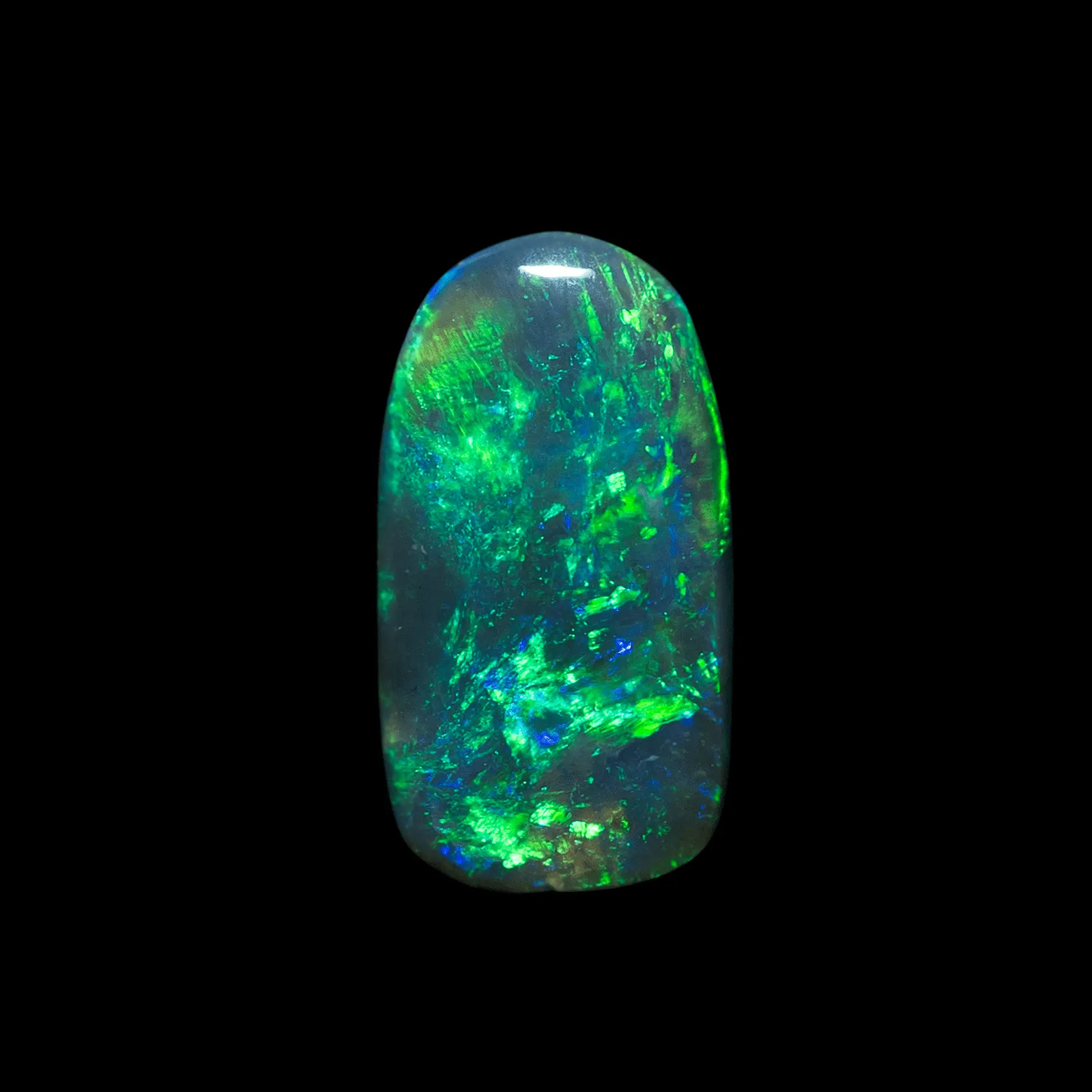 opale noire australienne verte et violette