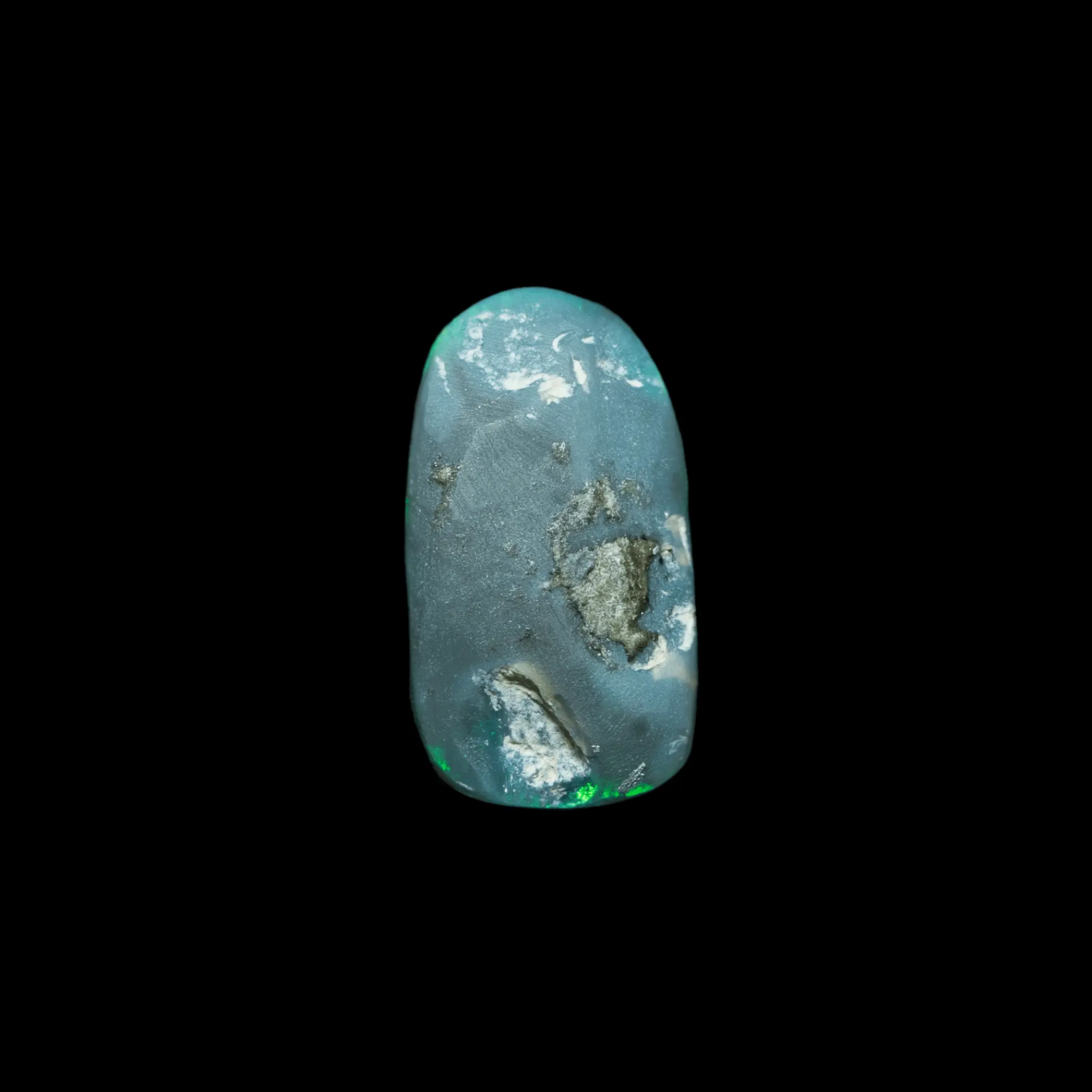 Opale noire Australienne à brillances vertes et violettes (1,0 ct) – Image 5