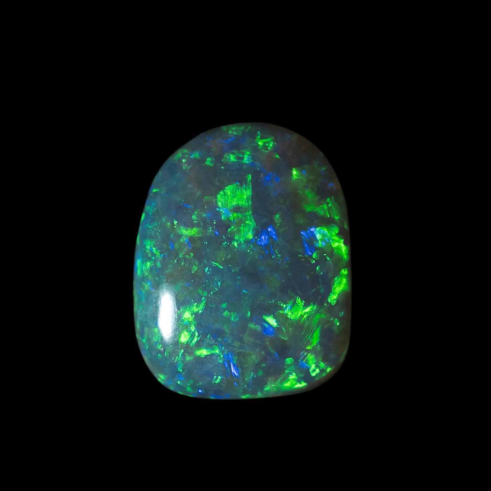 Dark green and violet crystal opal (0.9 ct) - Image 3