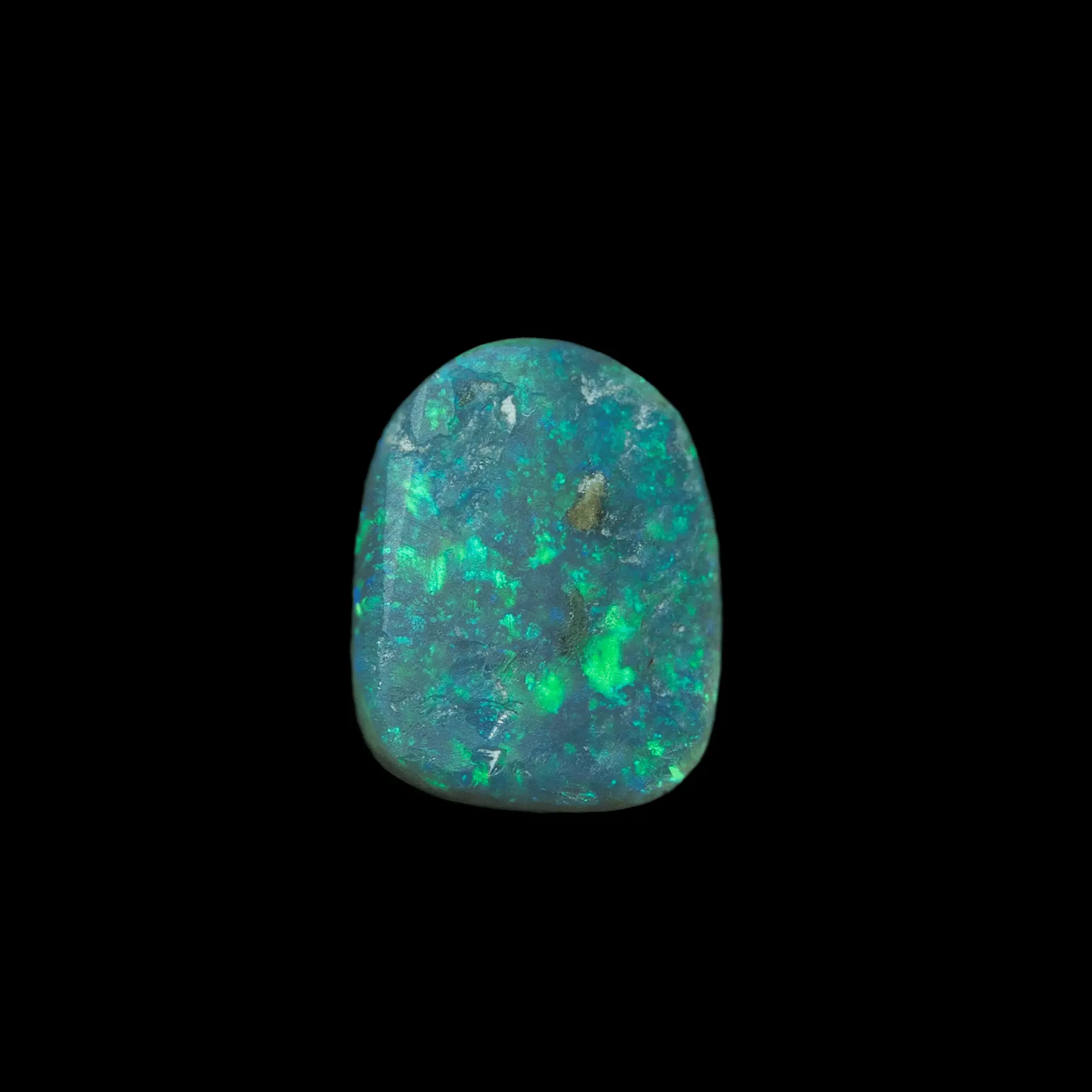 Dark green and violet crystal opal (0.9 ct) - Image 4