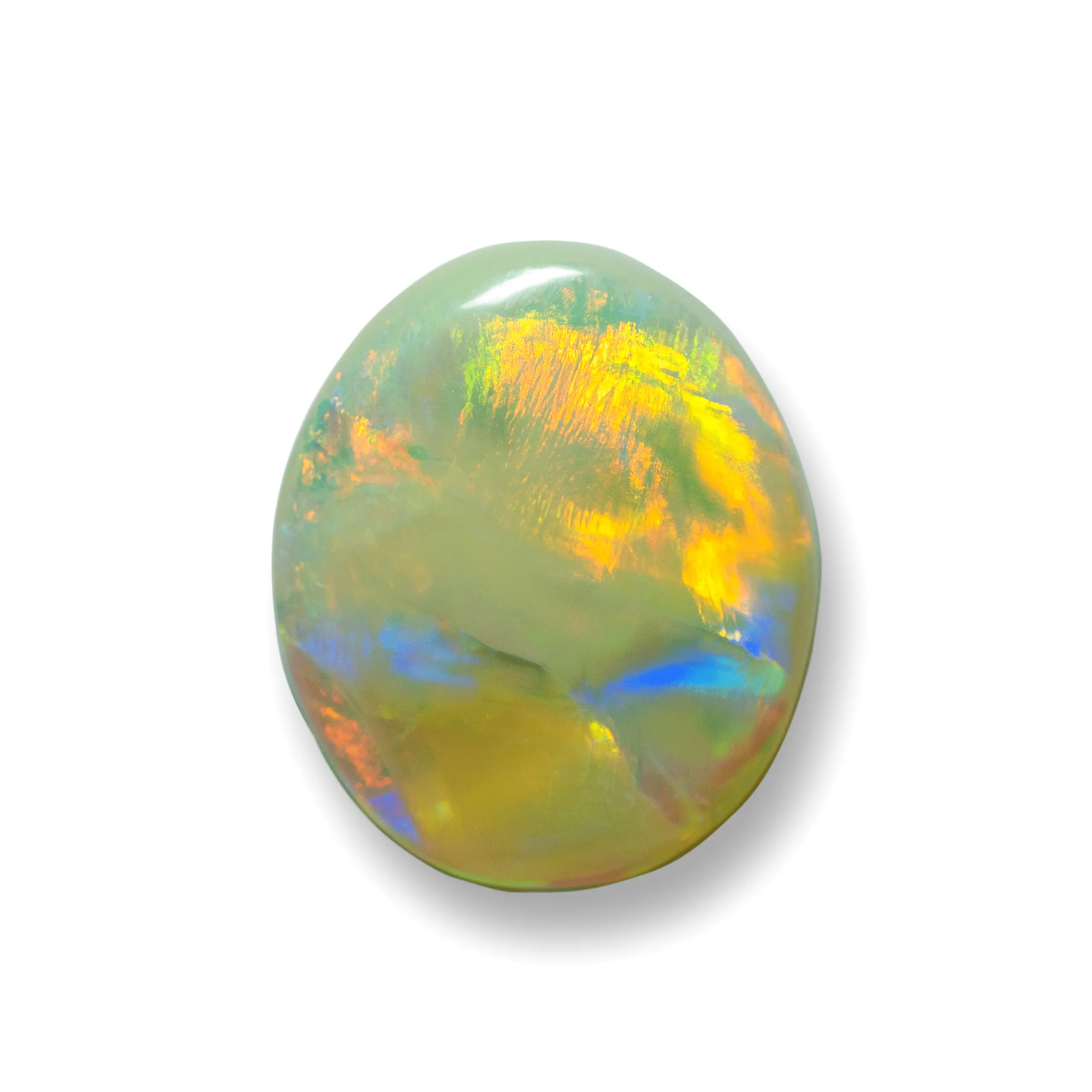 White opal with multicolored compartmentalized diffraction (3.5 cts) - Image 3