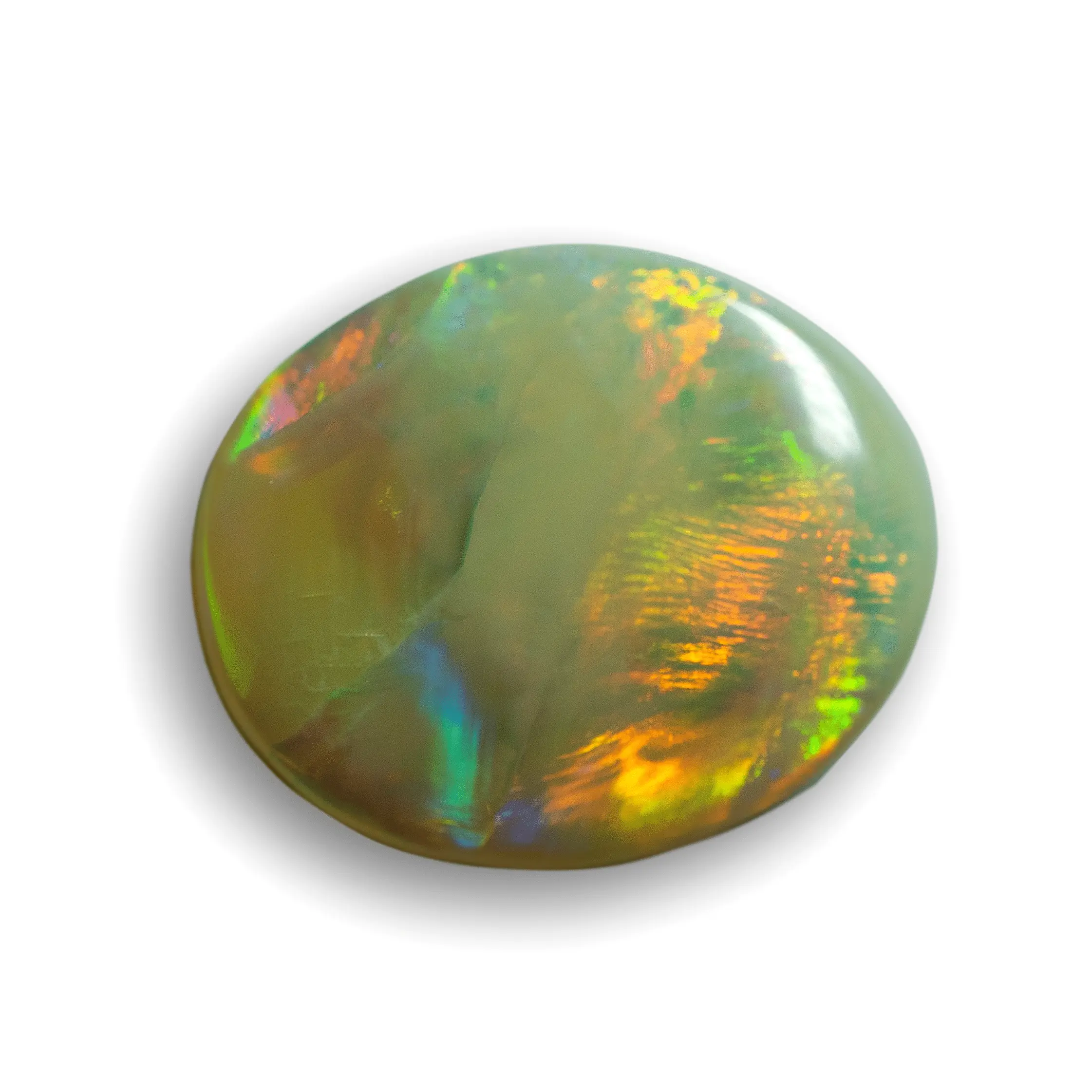 White opal with multicolored compartmentalized diffraction (3.5 cts) - Image 4