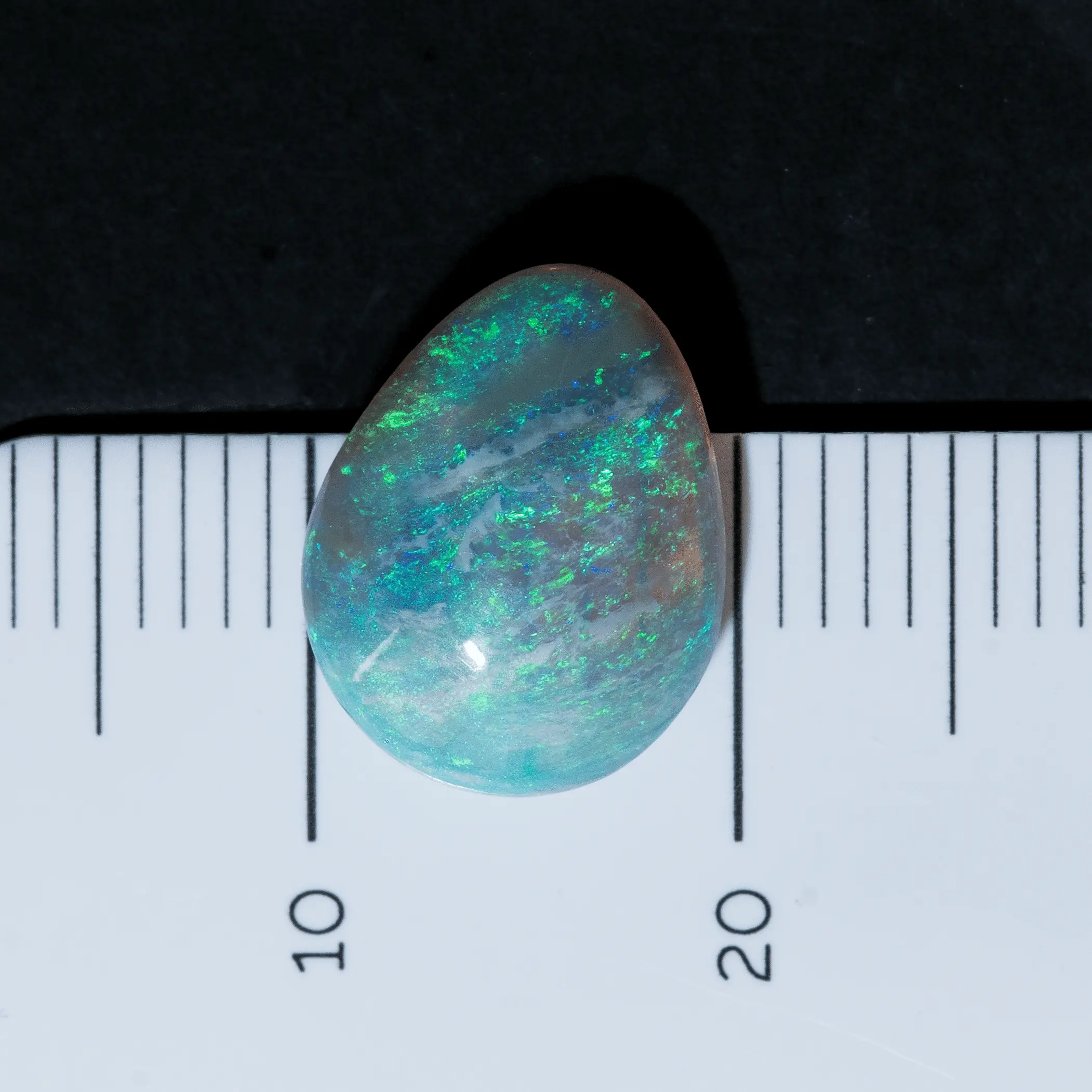 Dark green and blue crystal opal (3.0 cts) - Image 4