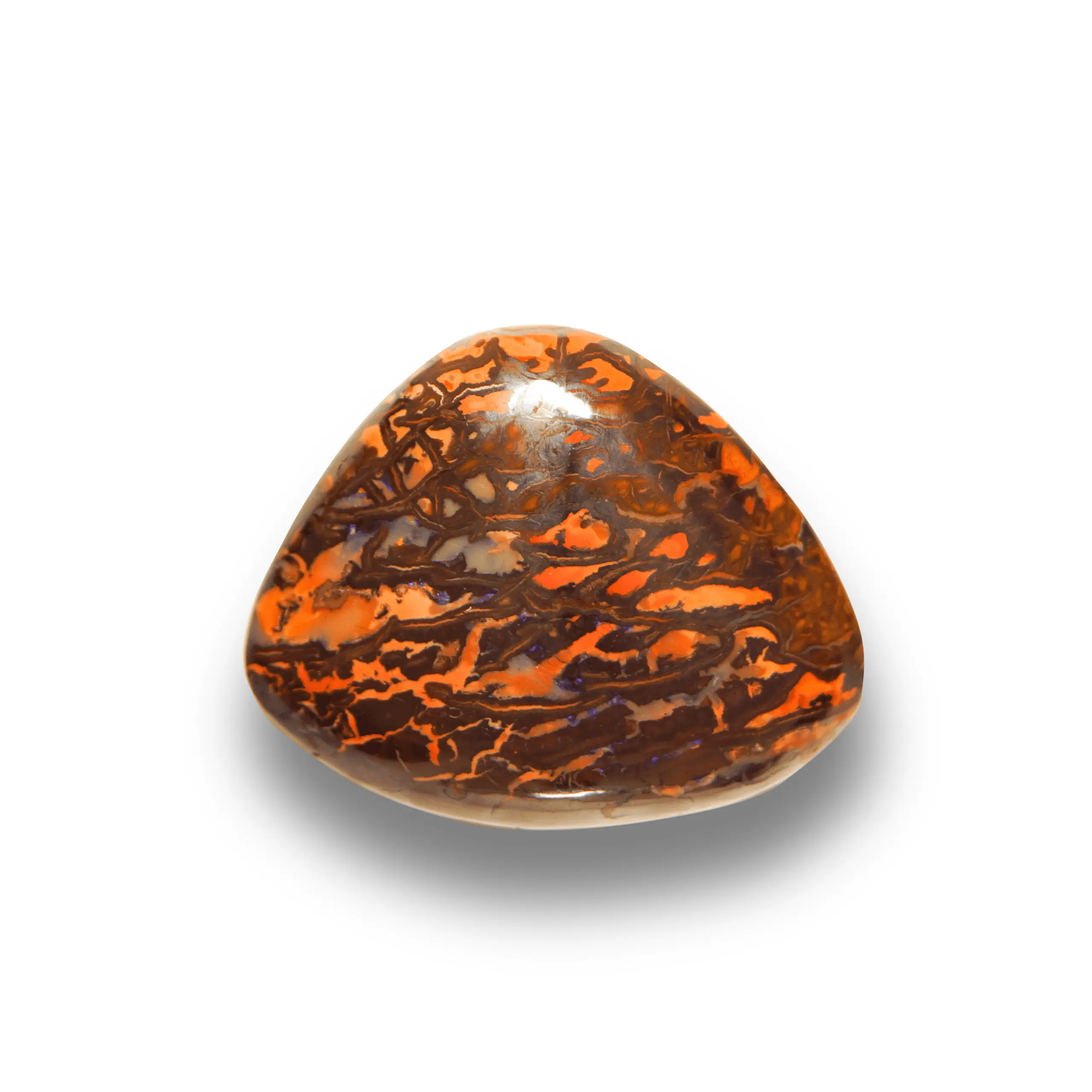 Pendentif paysagé d'opale Koroit constellé de petits scintillements violets – Image 5