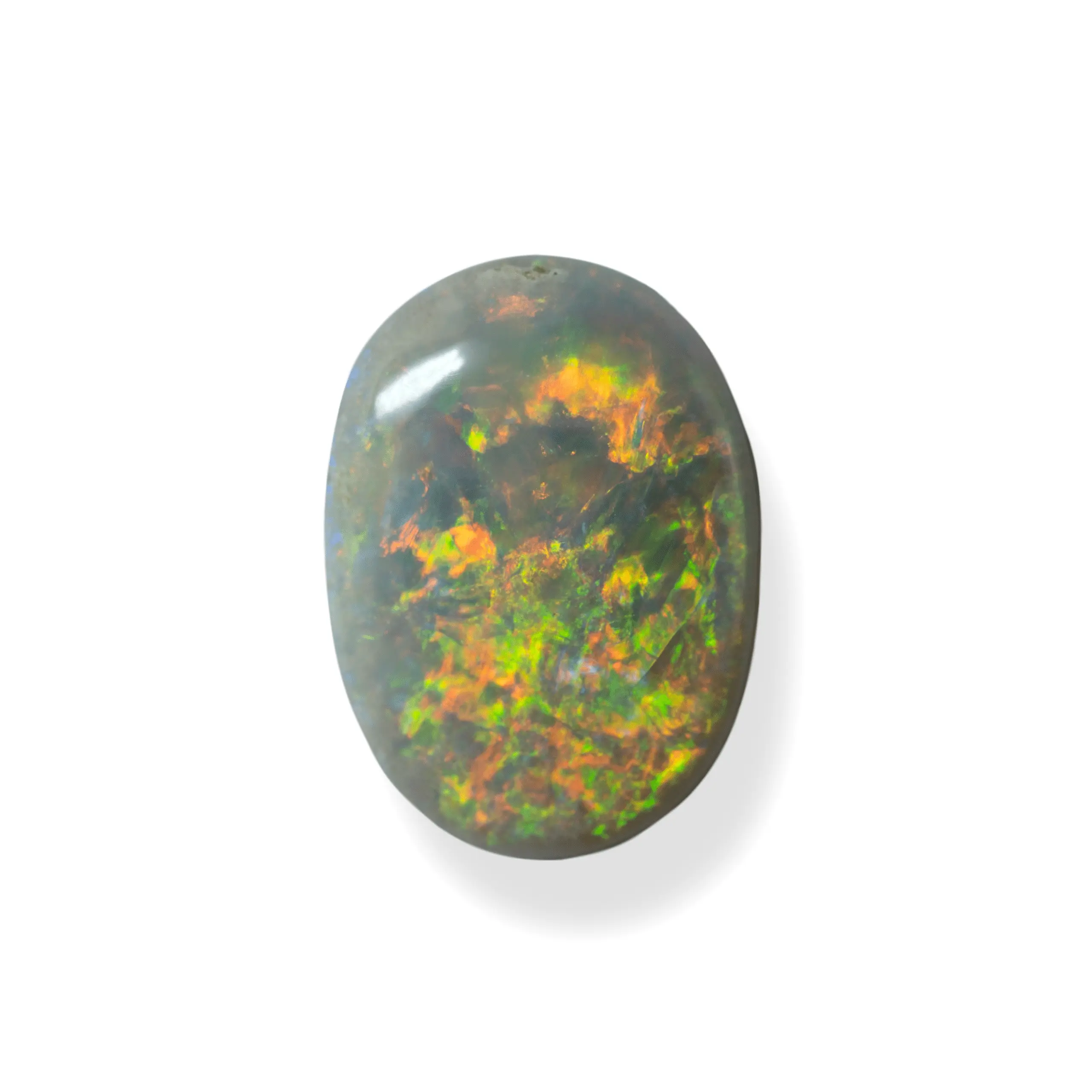Lovely green, yellow and orange white opal cabochon (1.3 ct) - Image 3