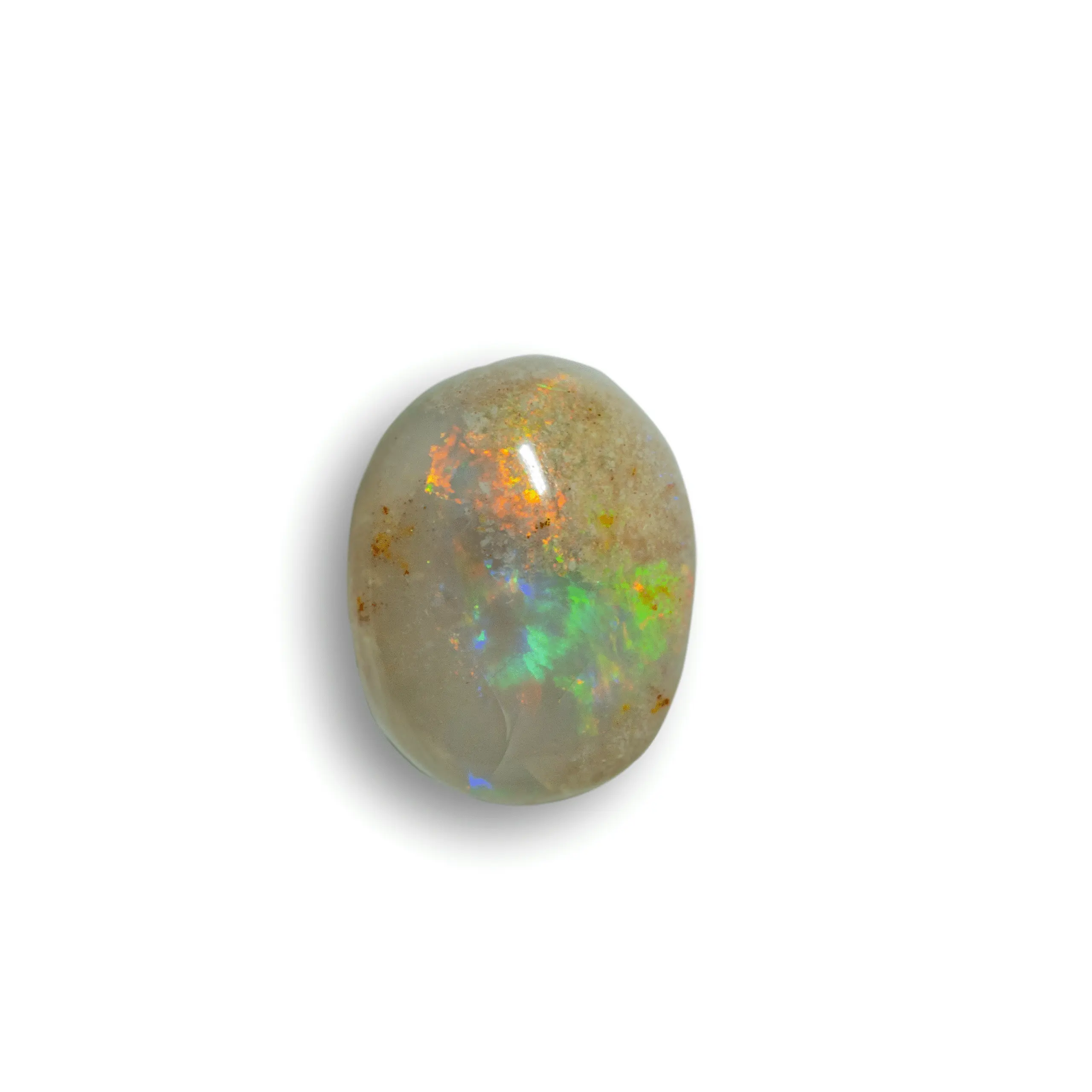 Petit cabochon opalisé orange et bleu (0,7 ct) – Image 6