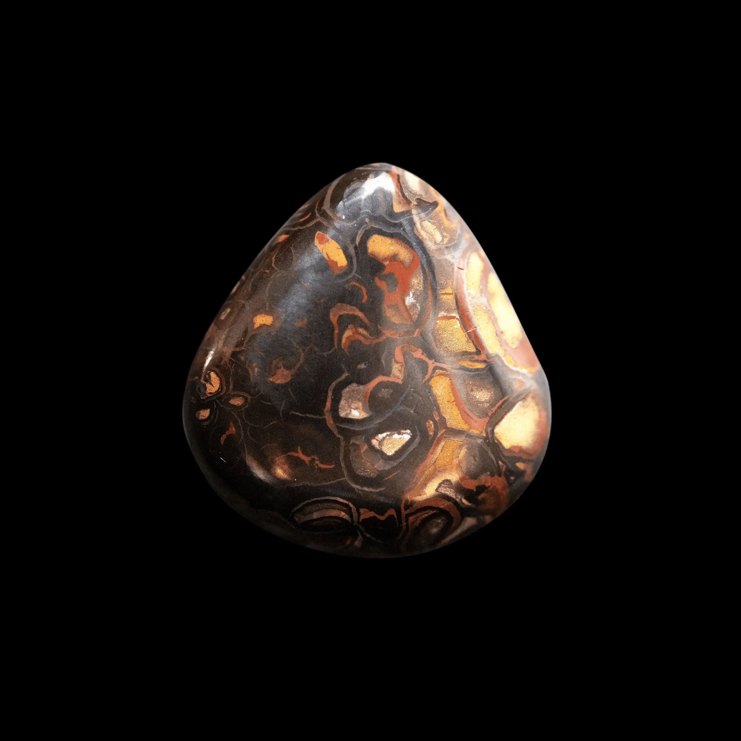 Opale Koroit poire à motifs géométriques colorés et contrastés (29,7 cts) – Image 3