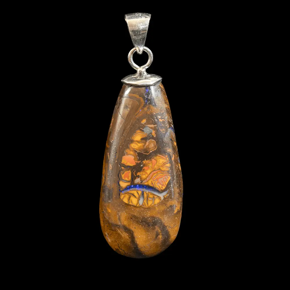 Pendentif d’opale Koroit paysagée à brillance violette – Image 6