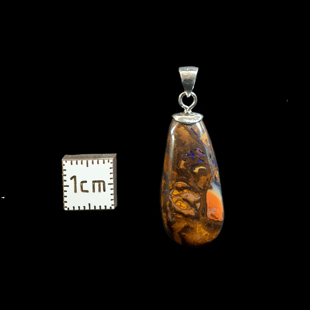 Pendentif d’opale Koroit paysagée à brillance violette – Image 7