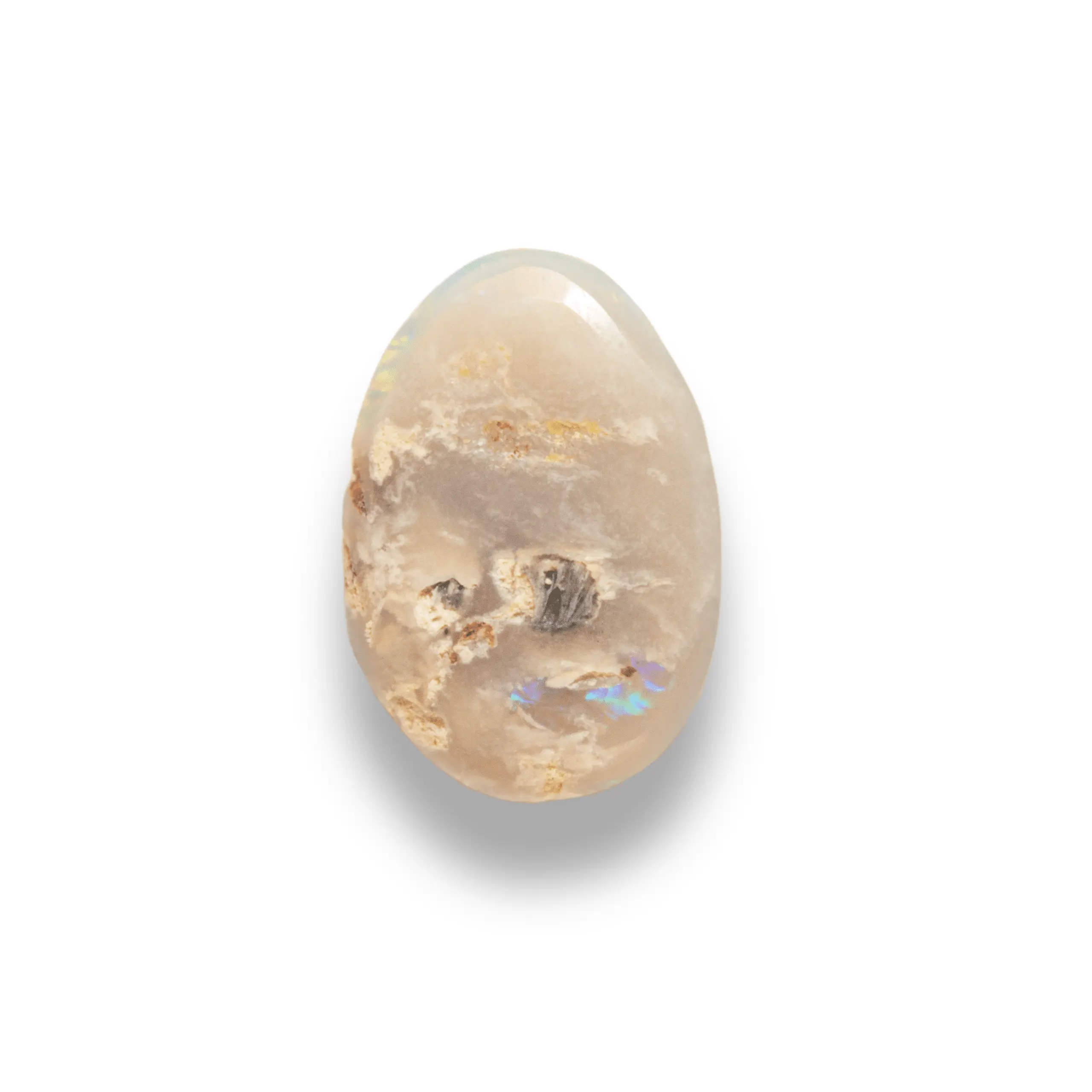 Belle opale sombre compartimentée en grandes plages de couleurs brillantes (0,9 ct) – Image 6