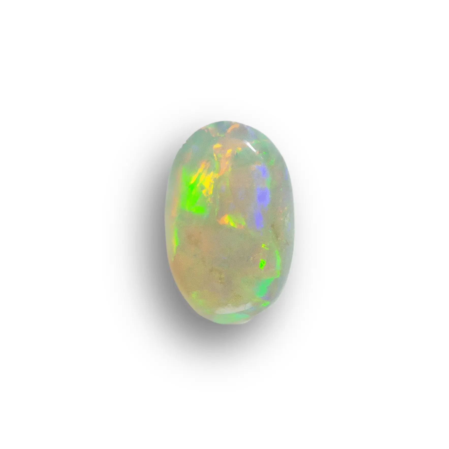 Ovale translucide et multicolore d'opale cristal claire (0,3 ct) – Image 3