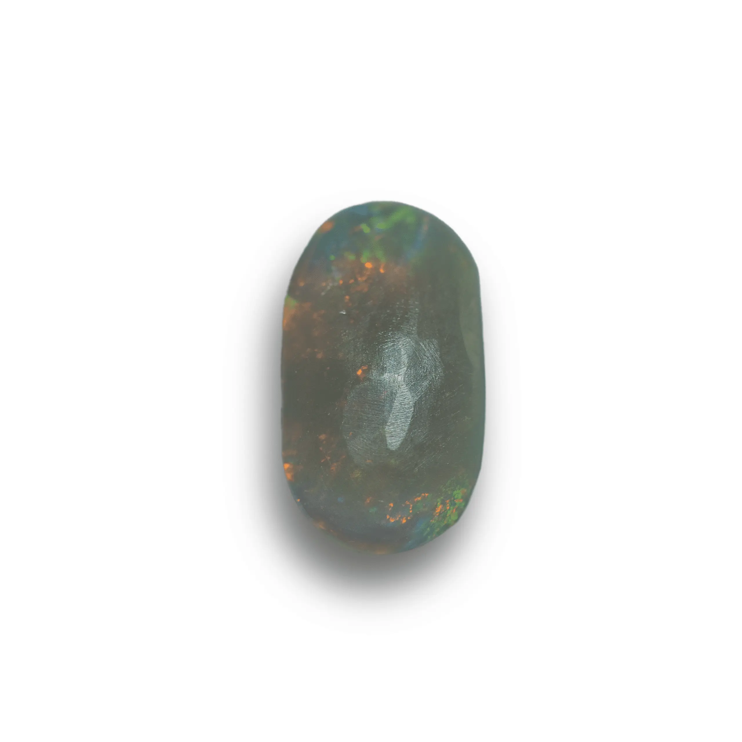 Ovale d'opale cristal sombre bleu-vert et jaune (0,4 ct) – Image 4