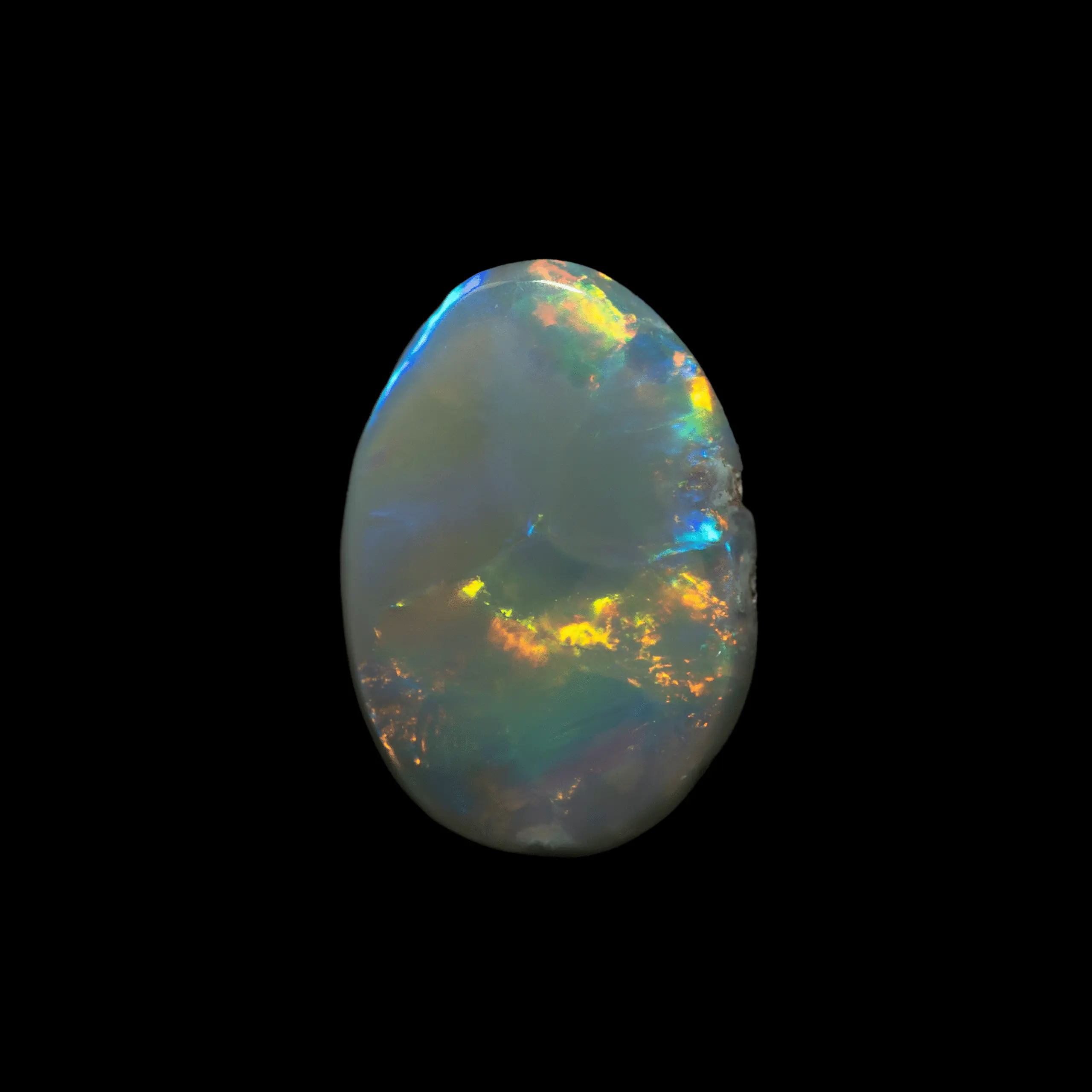 Belle opale sombre compartimentée en grandes plages de couleurs brillantes (0,9 ct) – Image 3