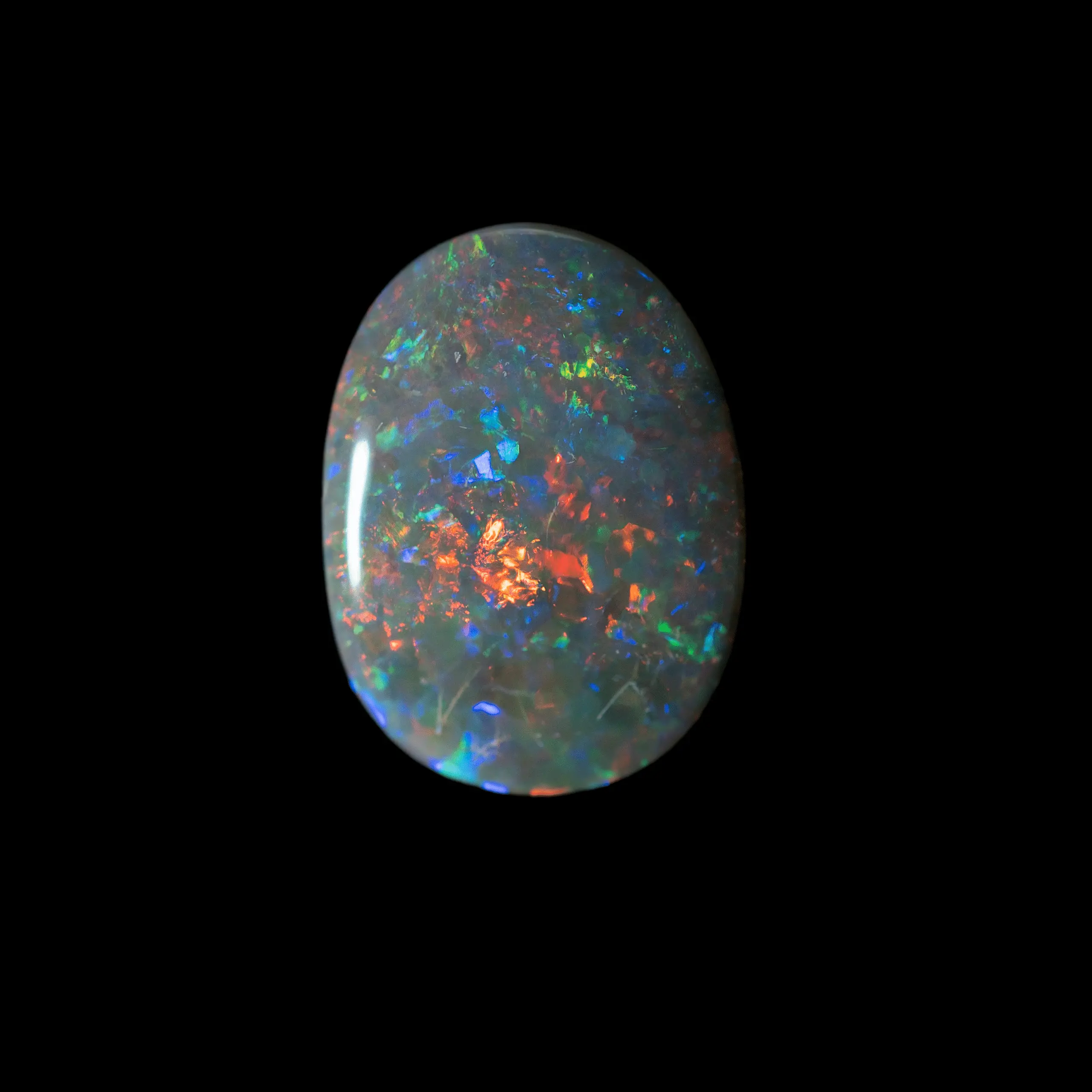 Cabochon d'opale sombre éclatant de toutes les couleurs (2,4 cts) – Image 3