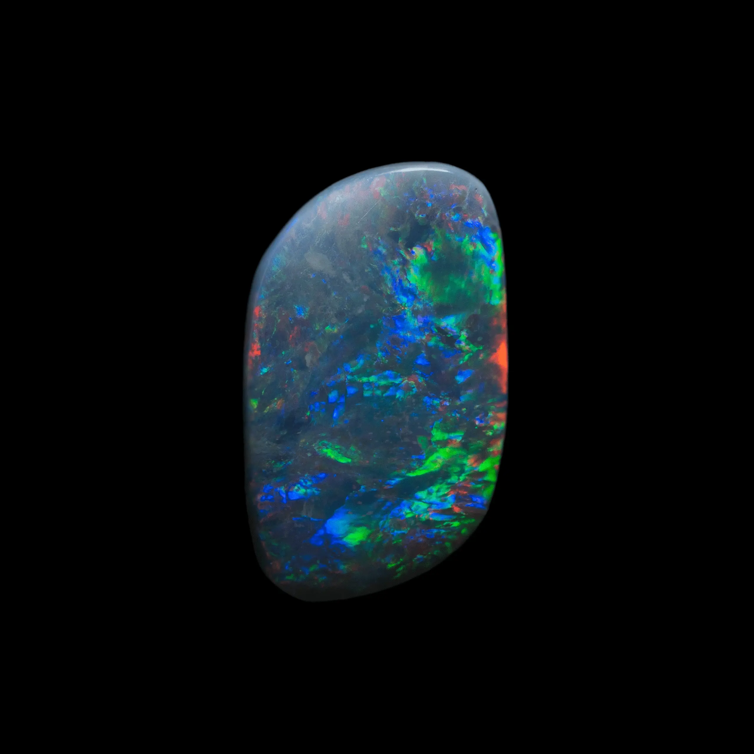 Magnifique losange d'opale sombre brillante et multicolore (2,1 cts) – Image 3