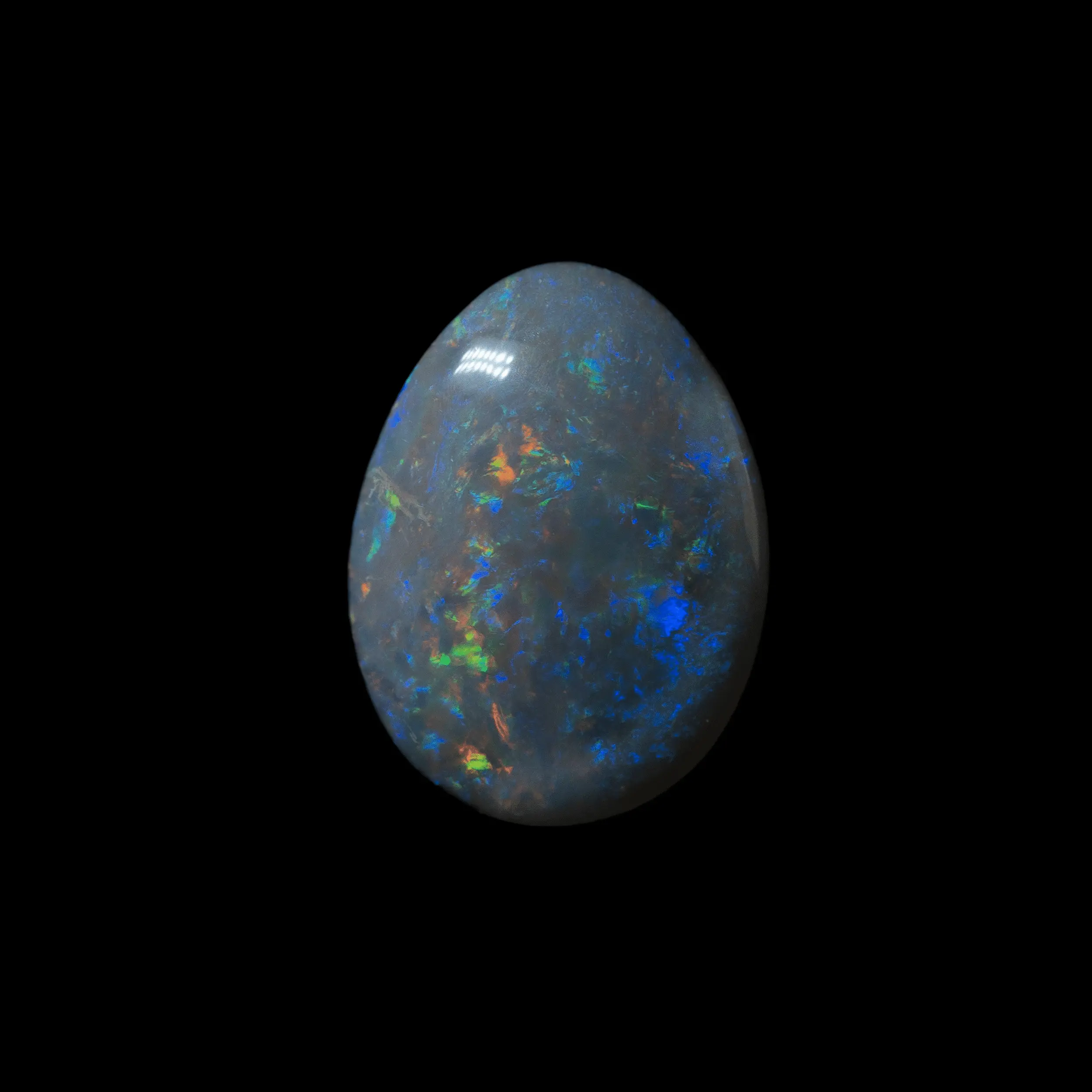 Cabochon multicolore d'opale sombre (2,3 cts) – Image 3