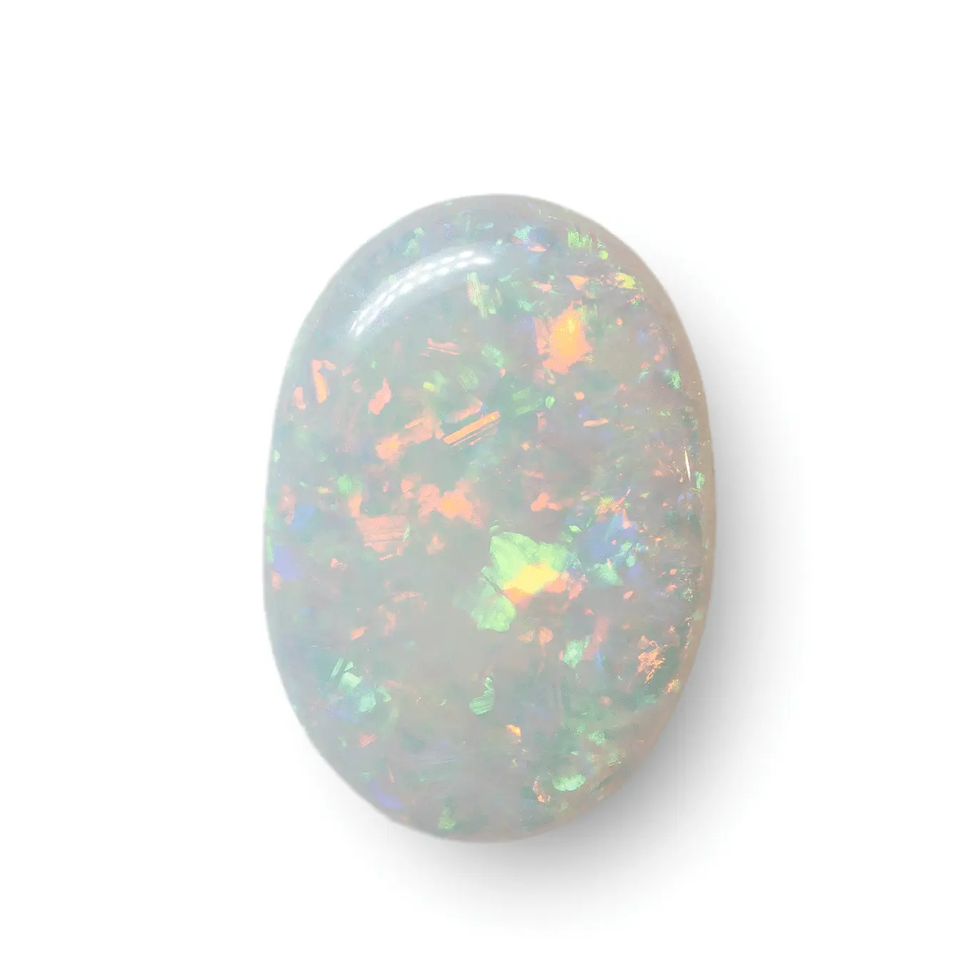 Brilliant green, red and blue Brazilian oval opal (6.6 cts) - Image 3