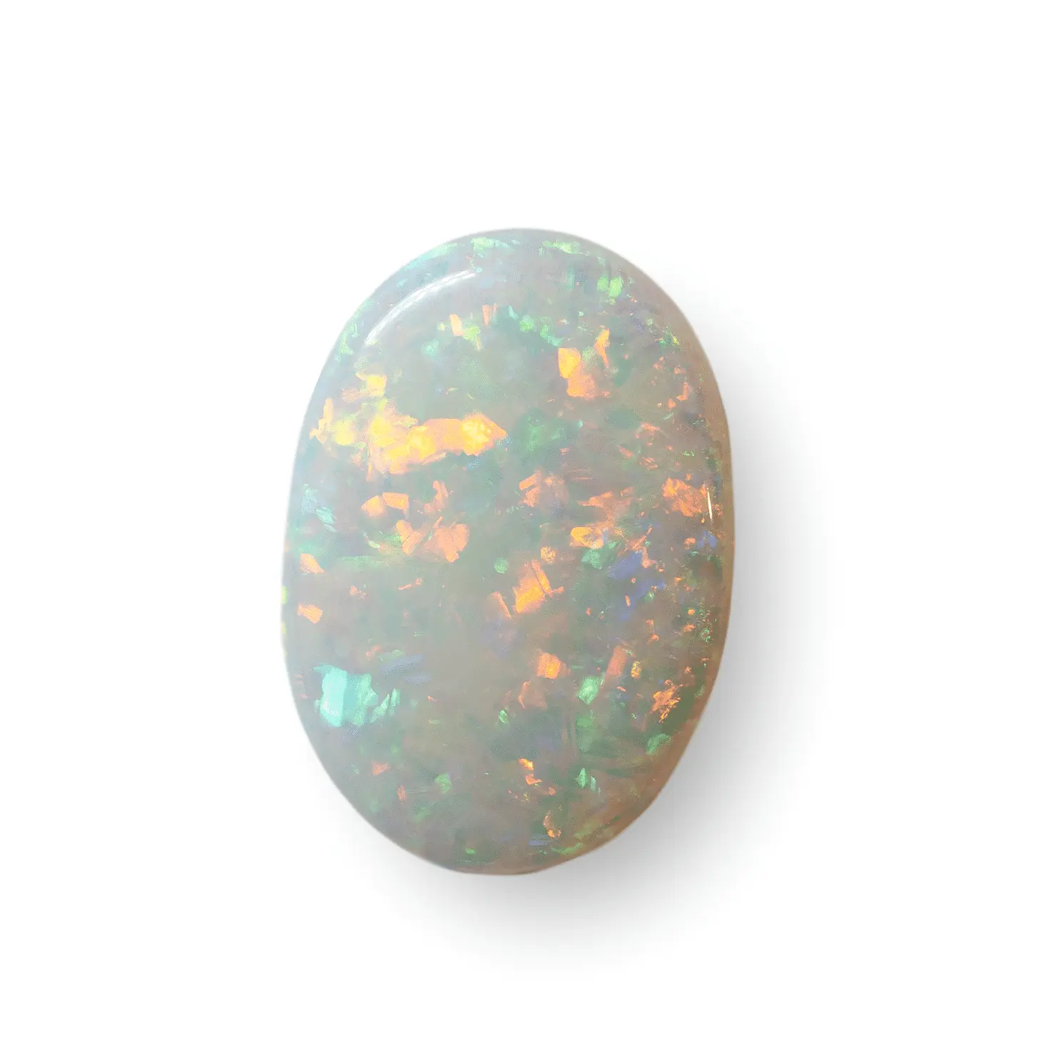 Brilliant green, red and blue Brazilian oval opal (6.6 cts) - Image 4