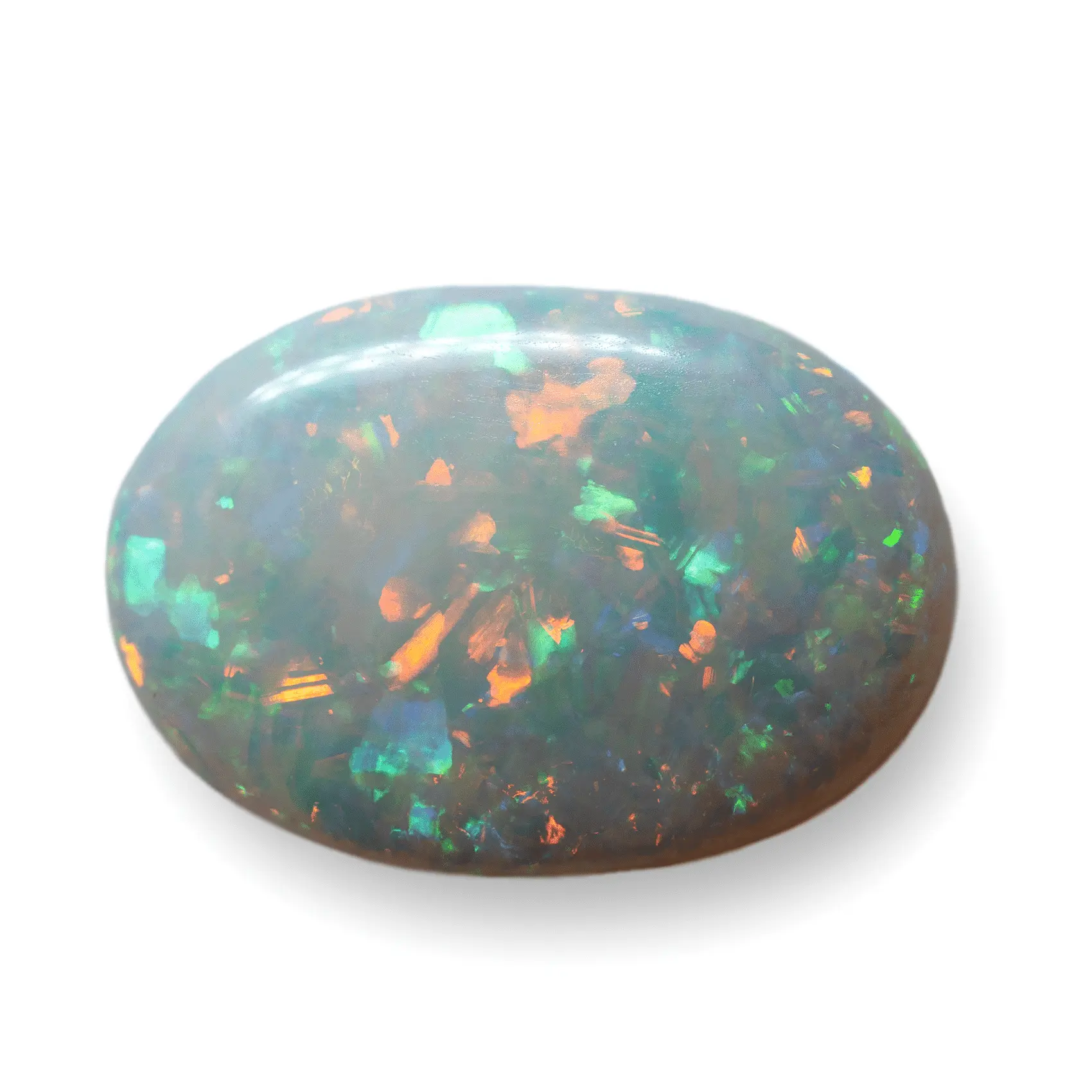 Brilliant green, red and blue Brazilian oval opal (6.6 cts) - Image 5