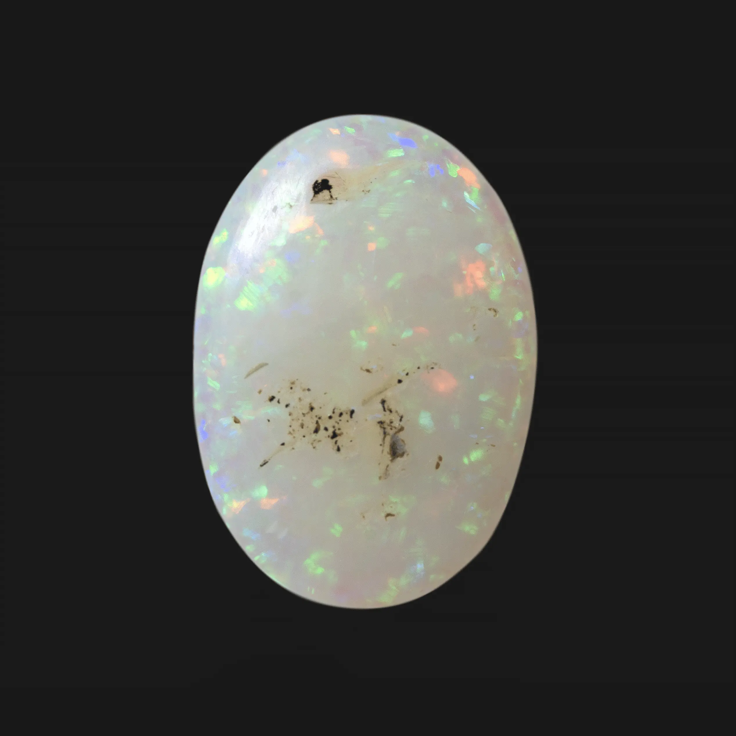Brilliant green, red and blue Brazilian oval opal (6.6 cts) - Image 9