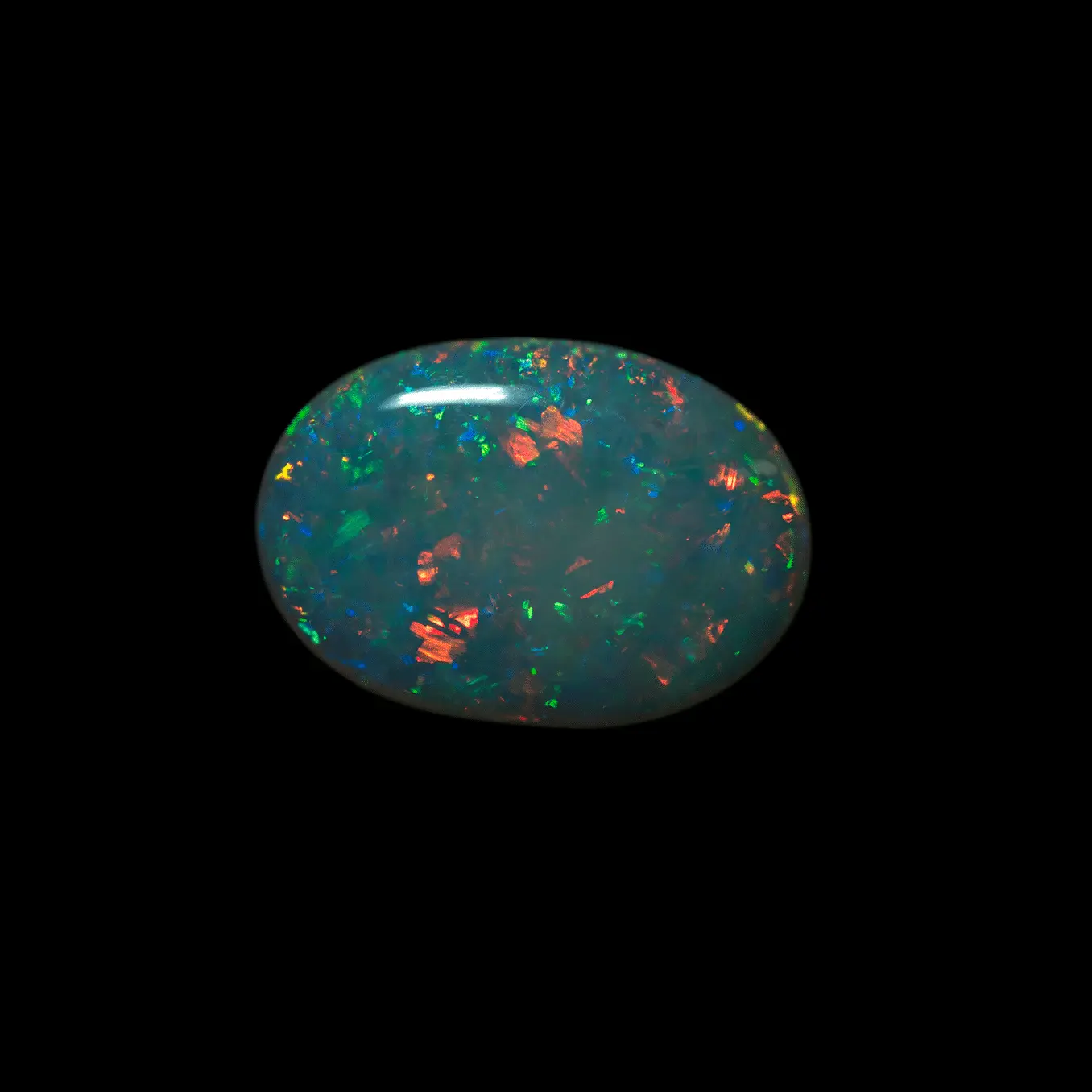 Brilliant green, red and blue Brazilian oval opal (6.6 cts) - Image 6