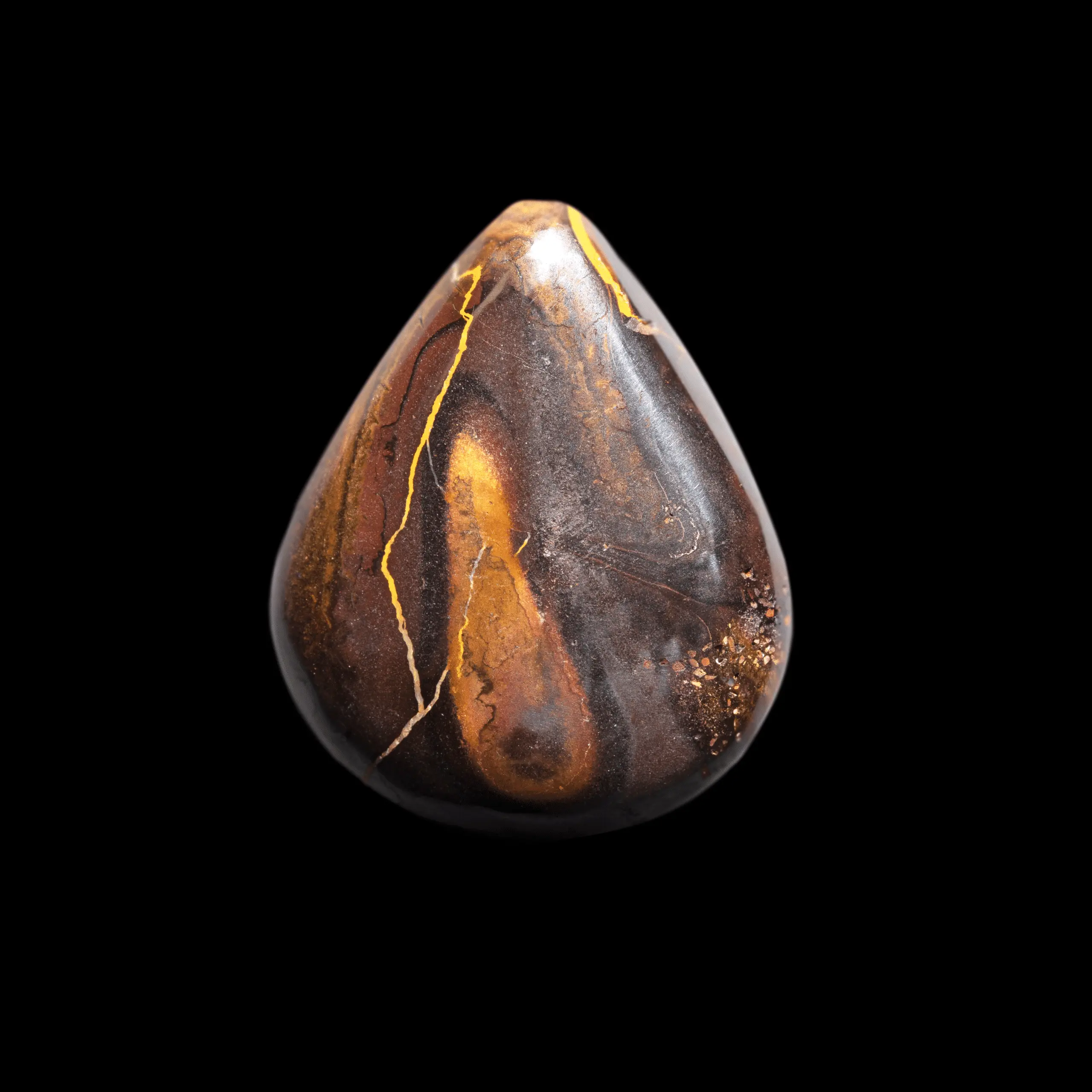 Two-tone Koroit opal pear with yellow zebra (25.4 cts) - Image 3