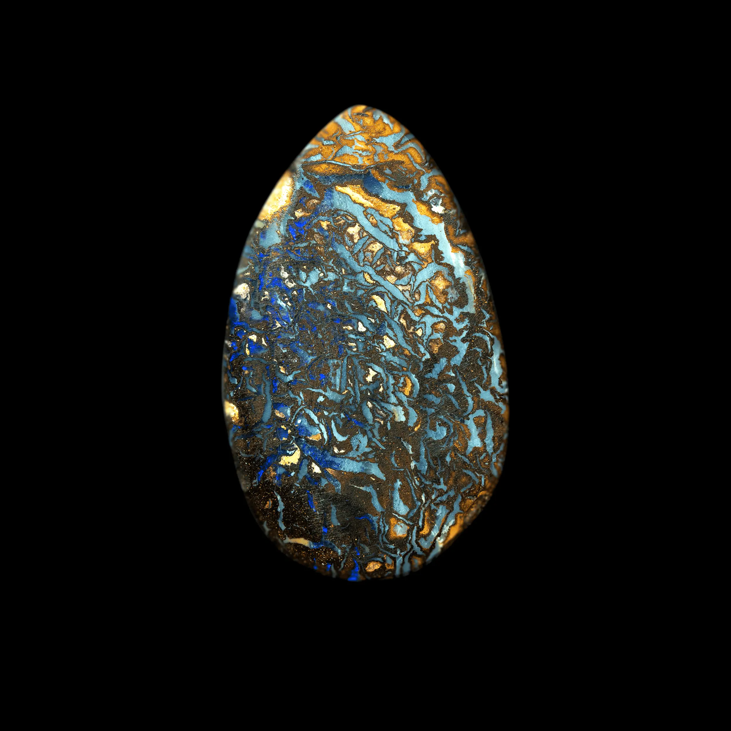 Koroit opal drop with mixed blues (36.2 cts) - Image 5
