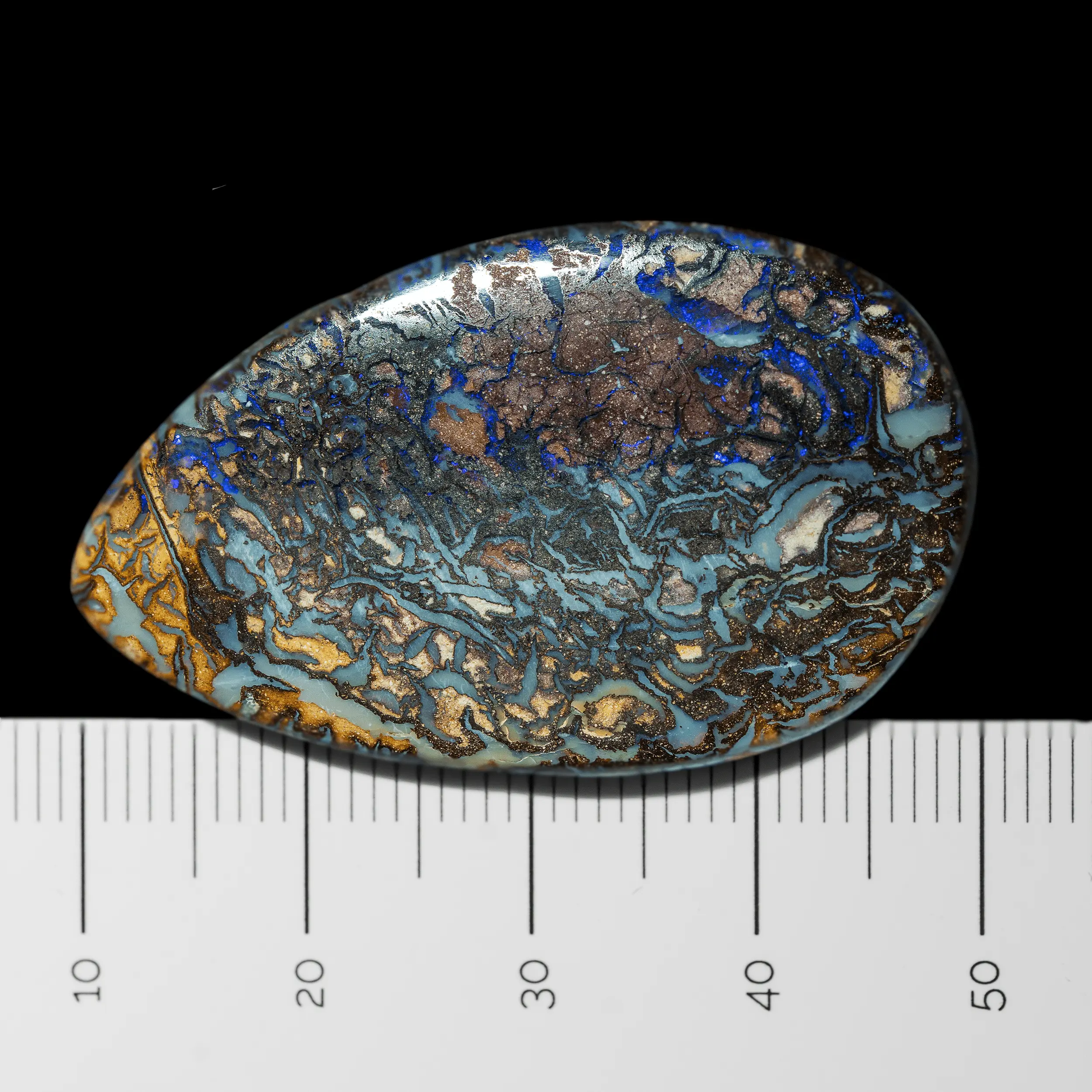 Koroit opal drop with mixed blues (36.2 cts) - Image 6
