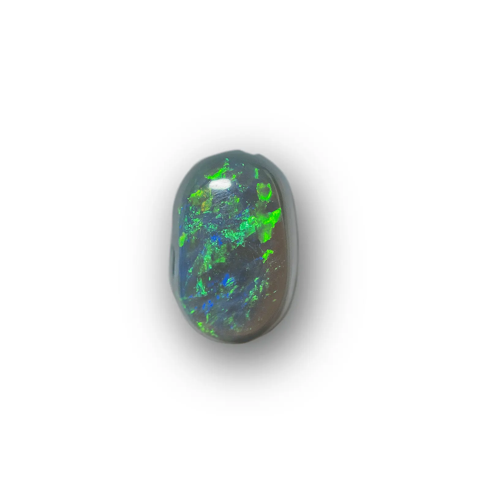 Cristal ovale d'opale sombre vert et bleu (0,7 ct) – Image 3