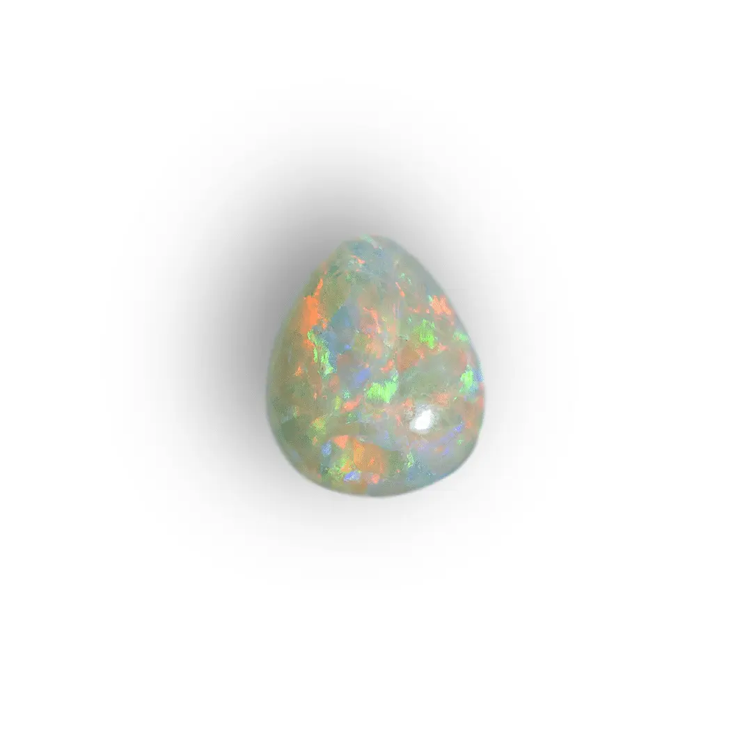 Poire d'opale claire brillante rouge et orange (0,8 ct) – Image 3