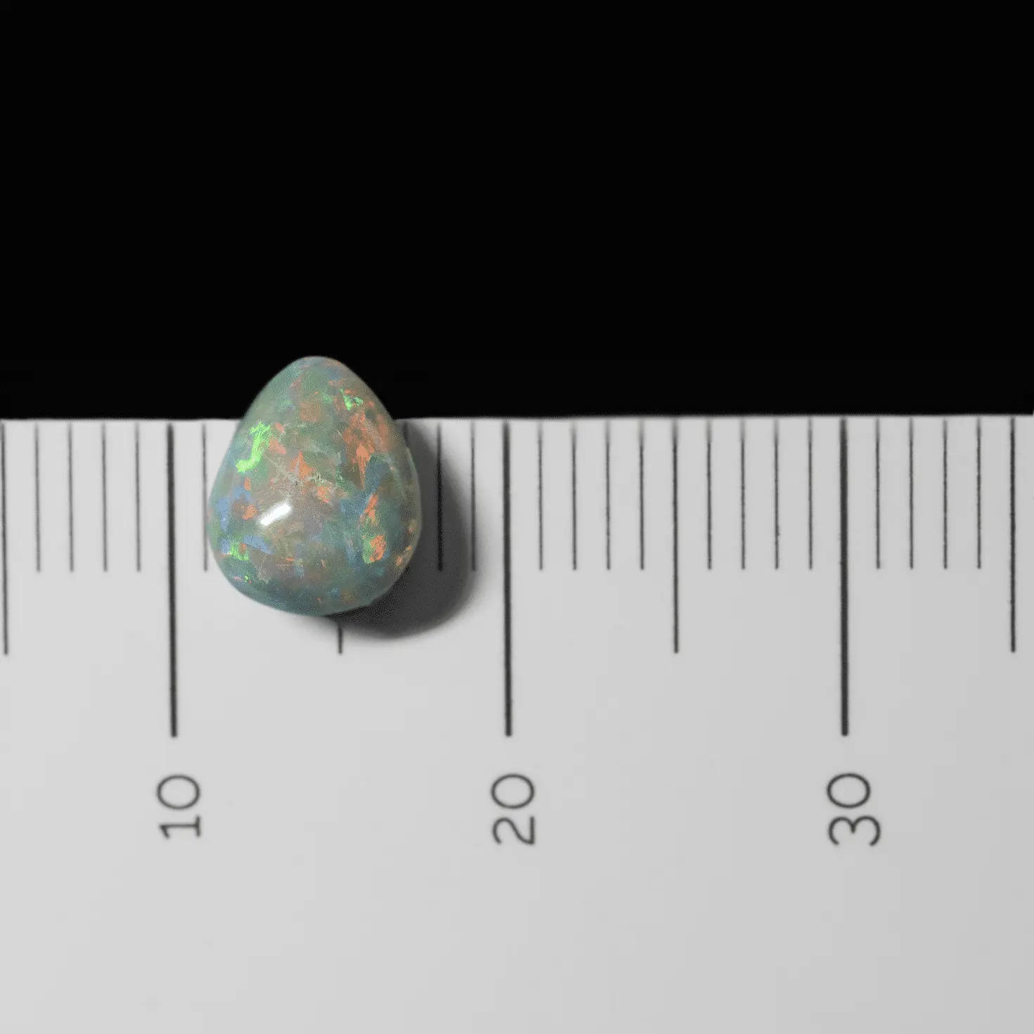 Poire d'opale claire brillante rouge et orange (0,8 ct) – Image 8