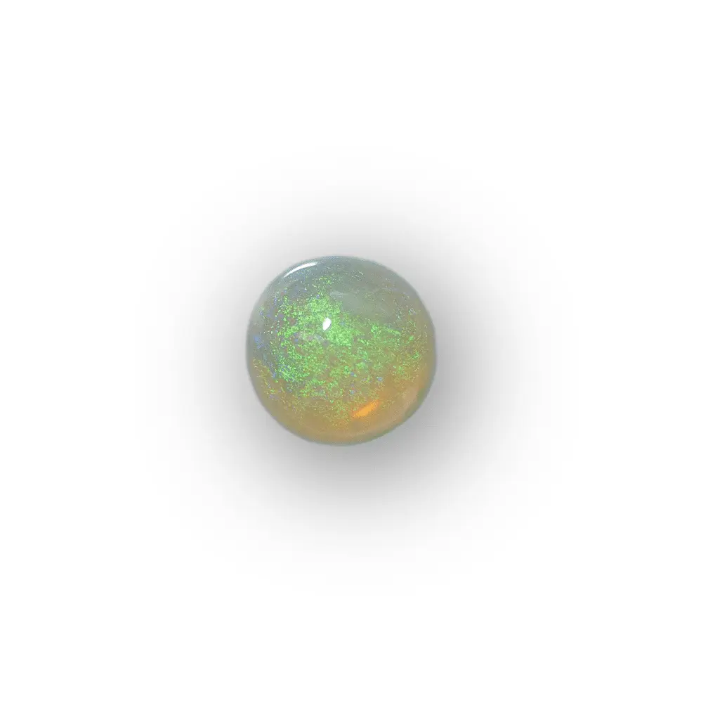 Demi-sphère de cristal clair à brillance verte (0,5 ct) – Image 3