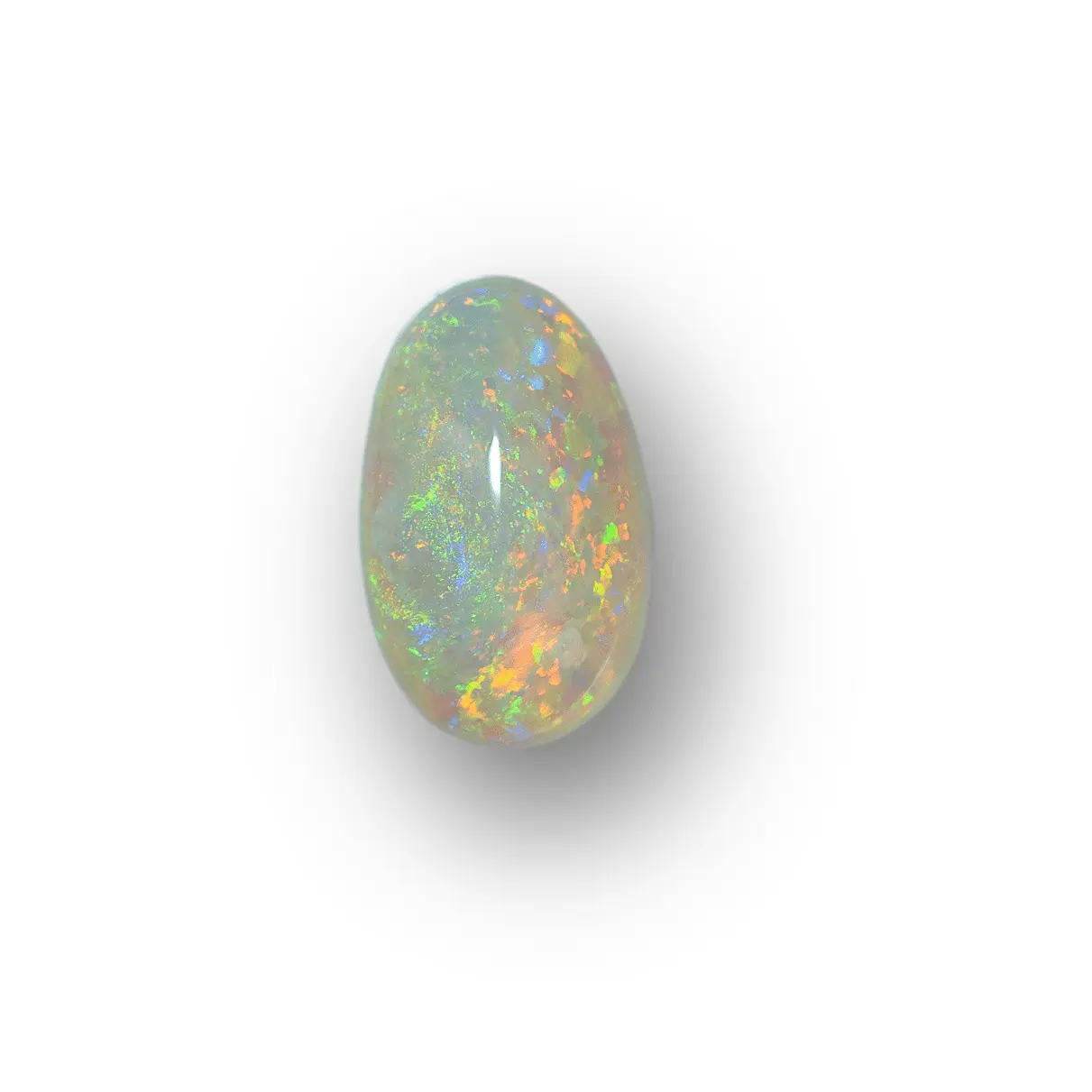 Cabochon vert et orange d'opale cristal clair (1,6 cts) – Image 3
