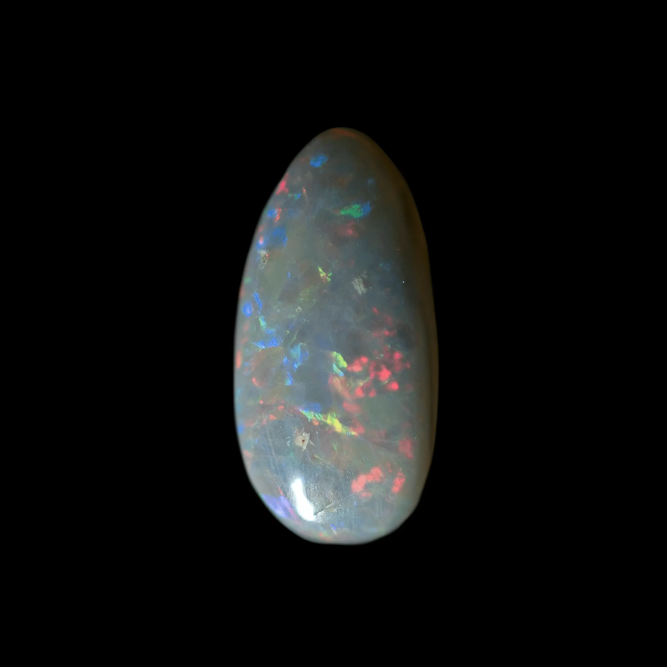 Dark multicolored opal teardrop (1.1 ct) - Image 3