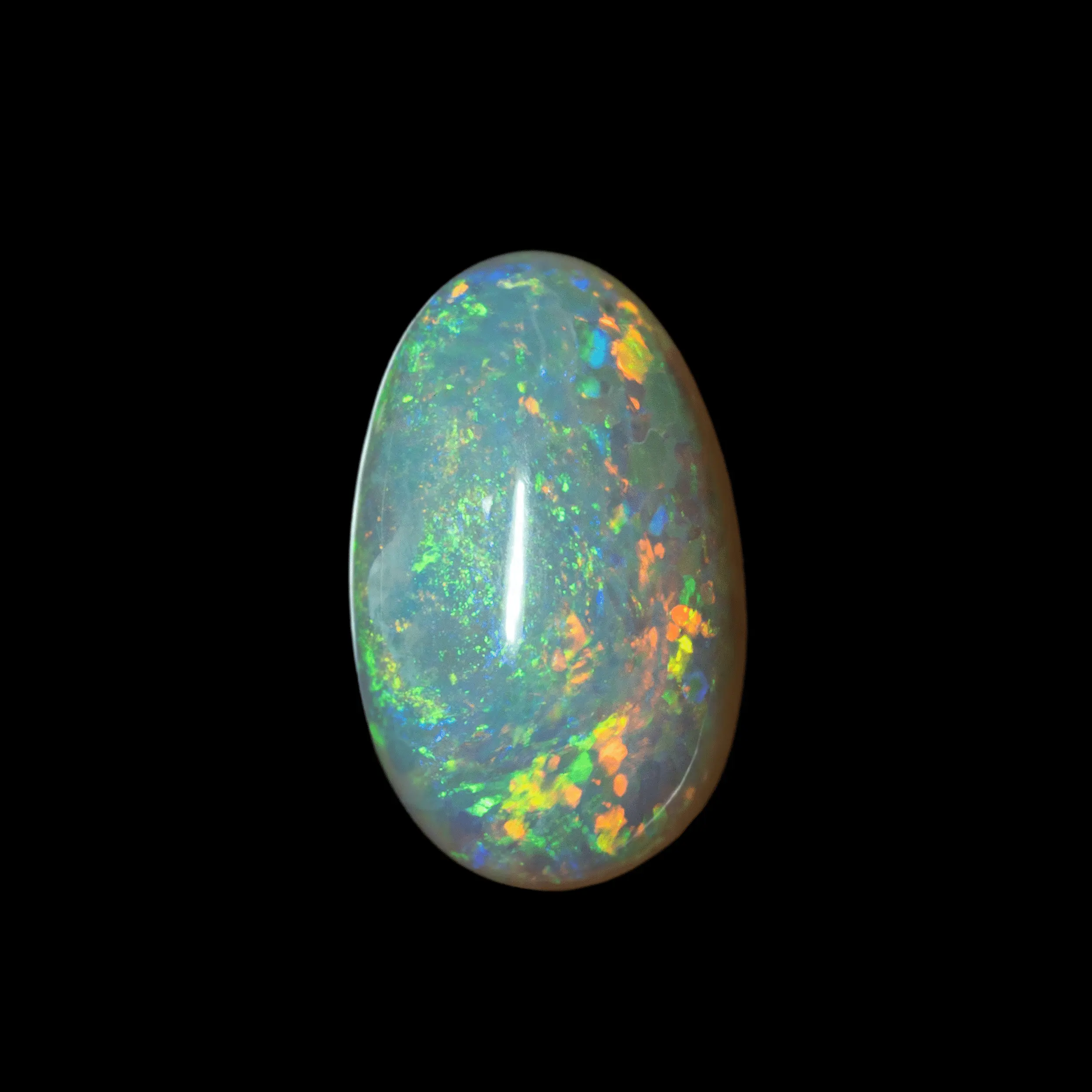 Cabochon vert et orange d'opale cristal clair (1,6 cts) – Image 4