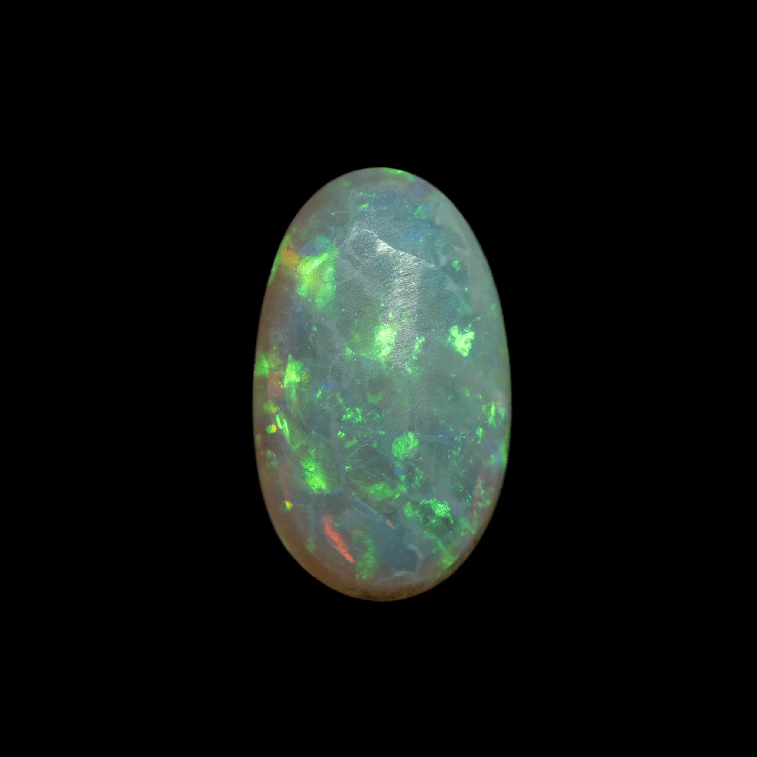 Cabochon vert et orange d'opale cristal clair (1,6 cts) – Image 5