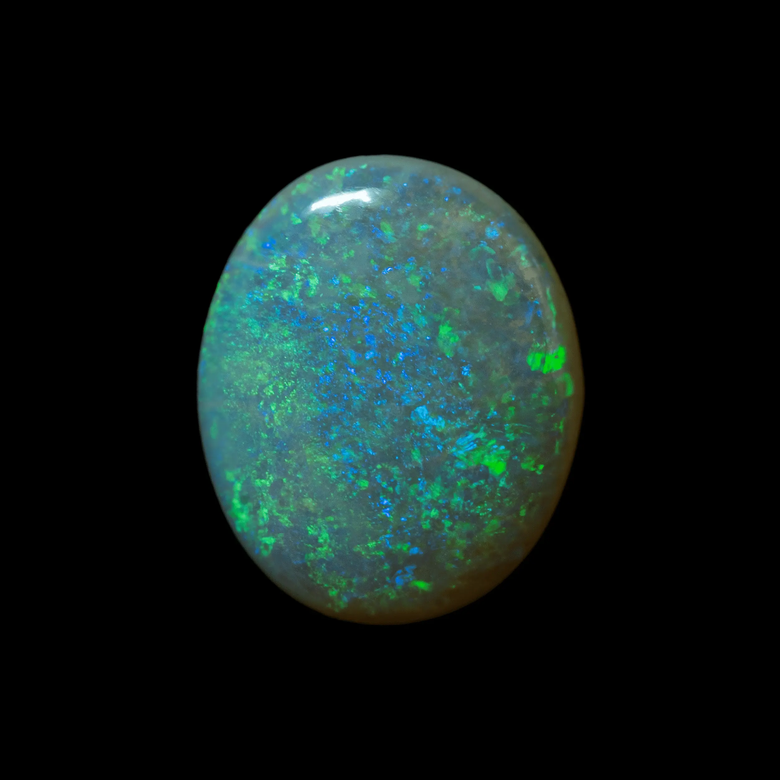 Large green and blue clear crystal opal cabochon (2.25 cts) - Image 4