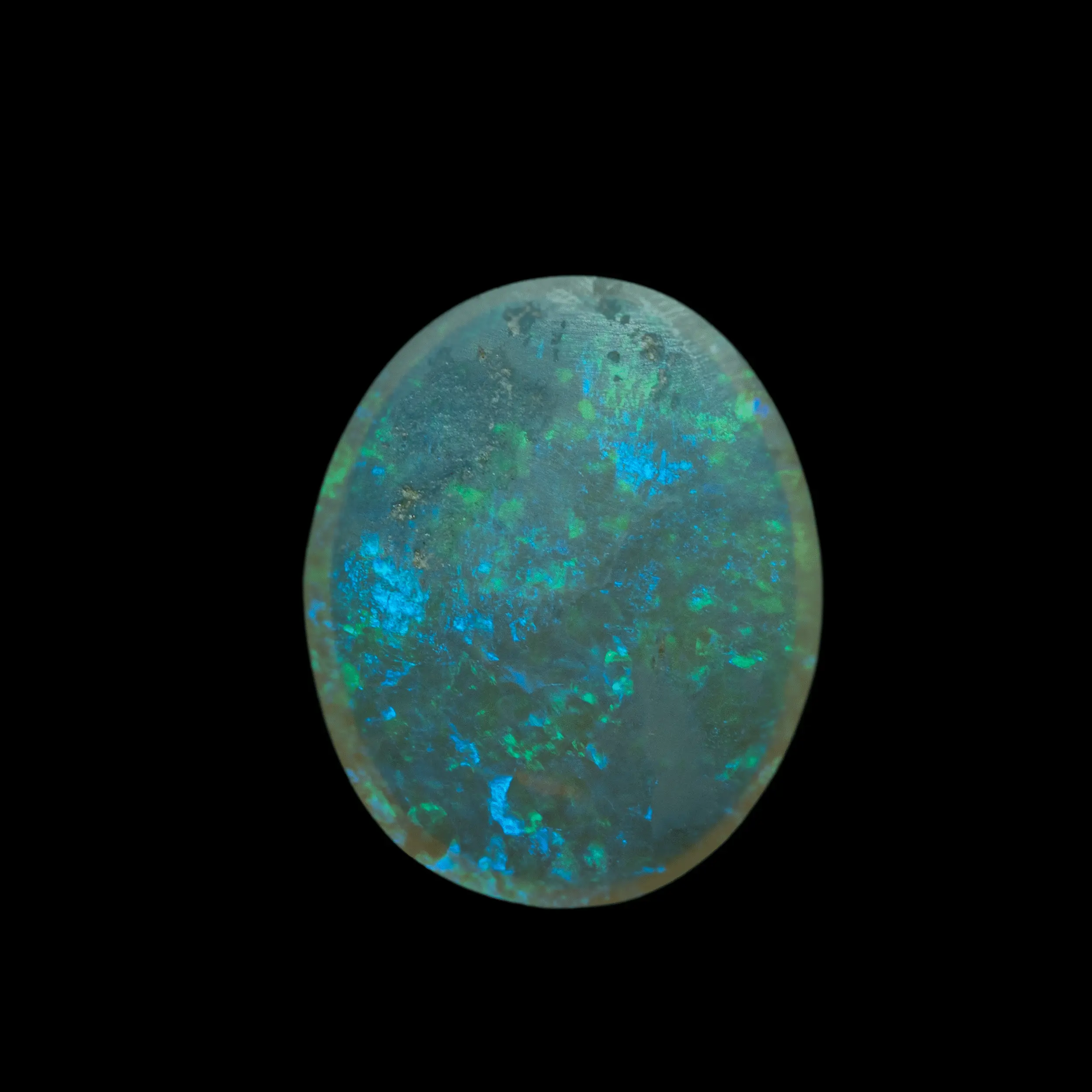 Large green and blue clear crystal opal cabochon (2.25 cts) - Image 5
