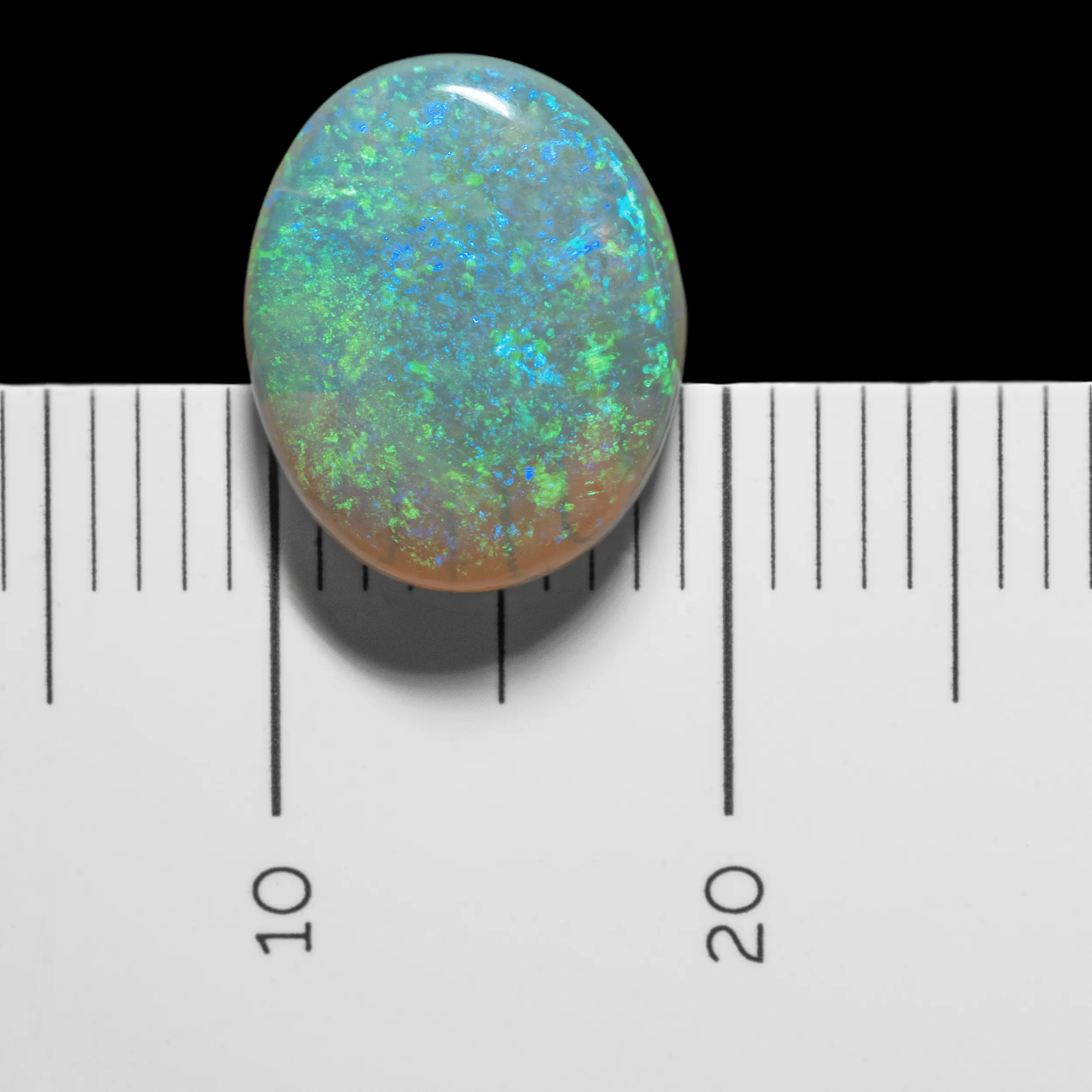 Large green and blue clear crystal opal cabochon (2.25 cts) - Image 6