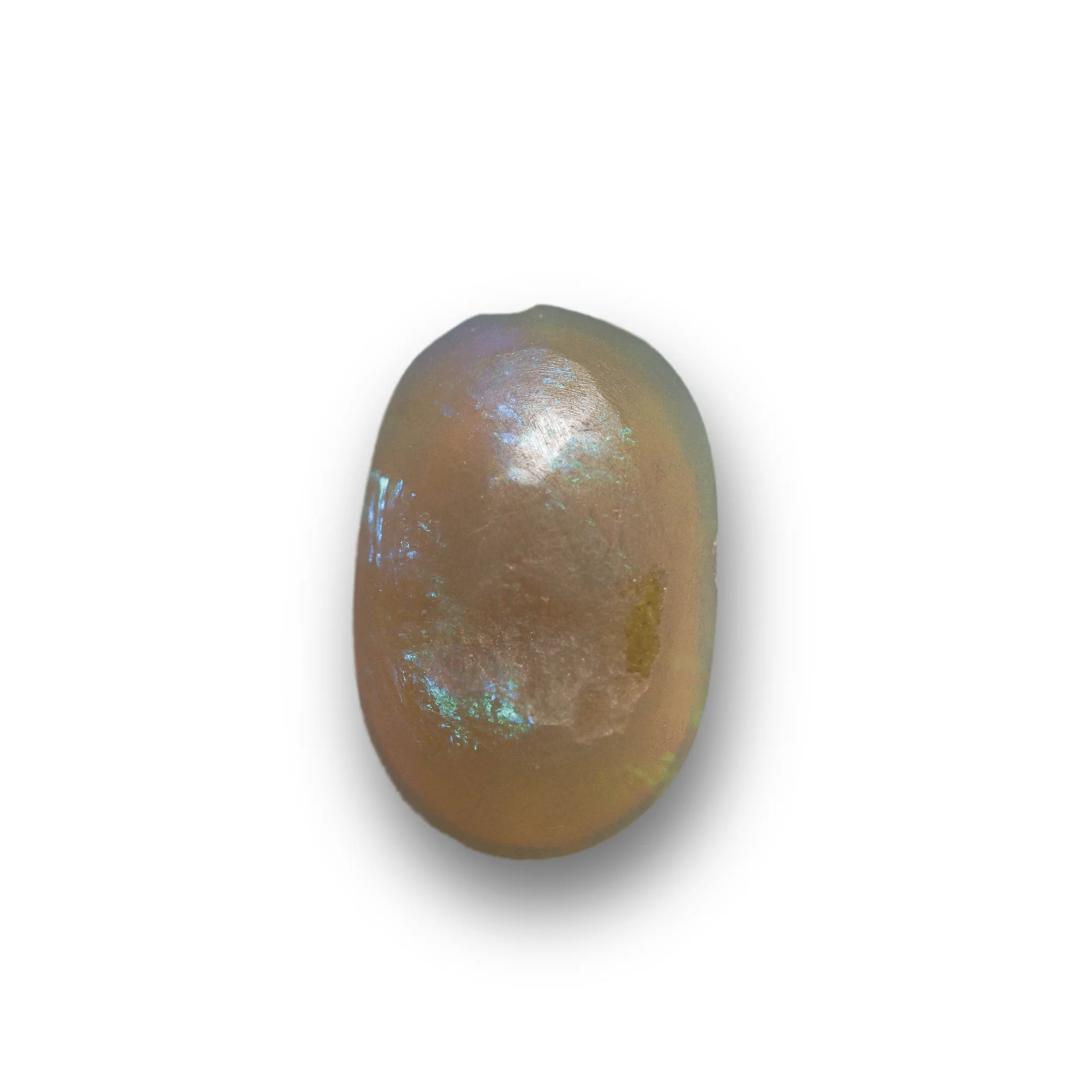Cristal ovale d'opale sombre vert et bleu (0,7 ct) – Image 5