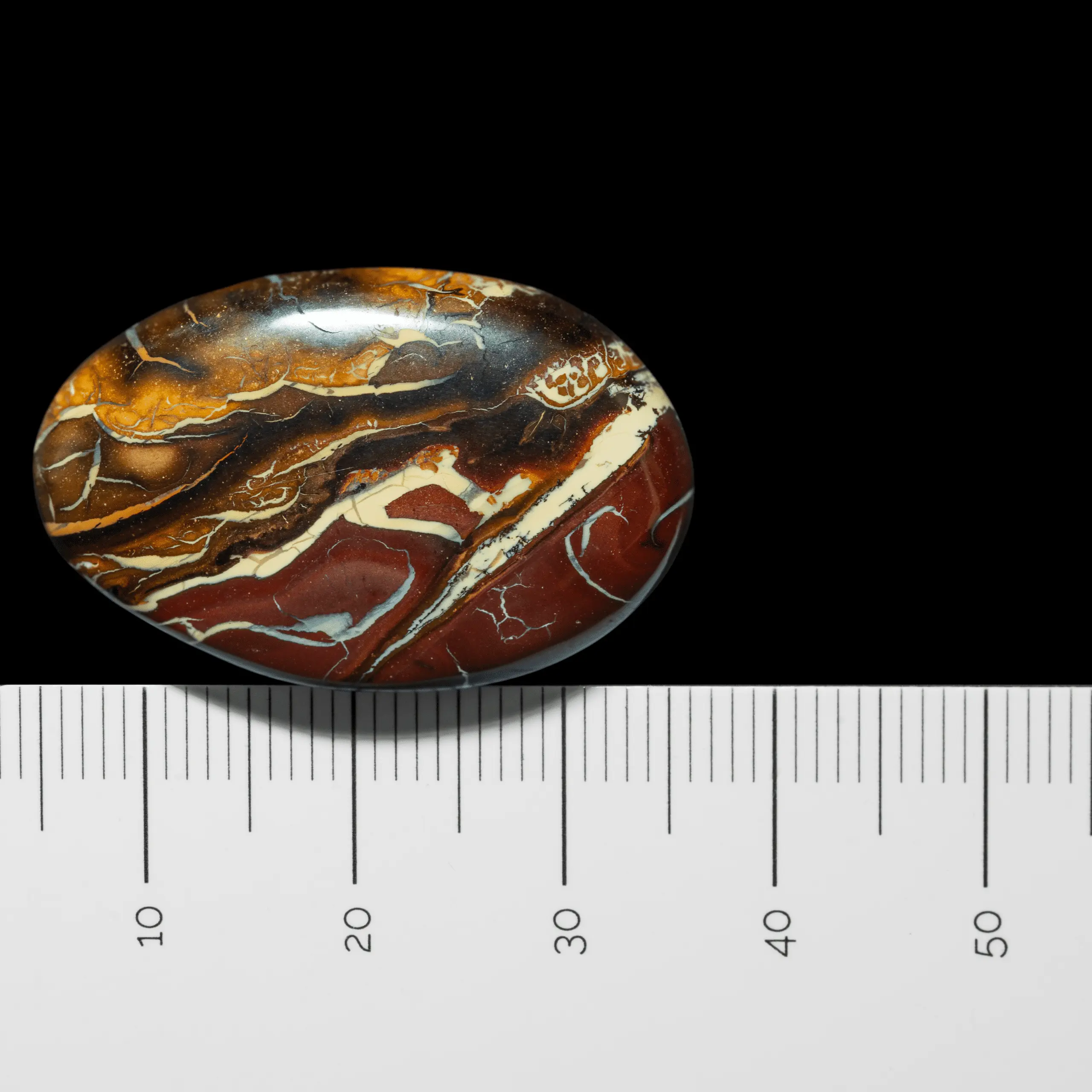 Opale koroit à motifs géométriques soulignés de blanc (36,8 cts) – Image 4