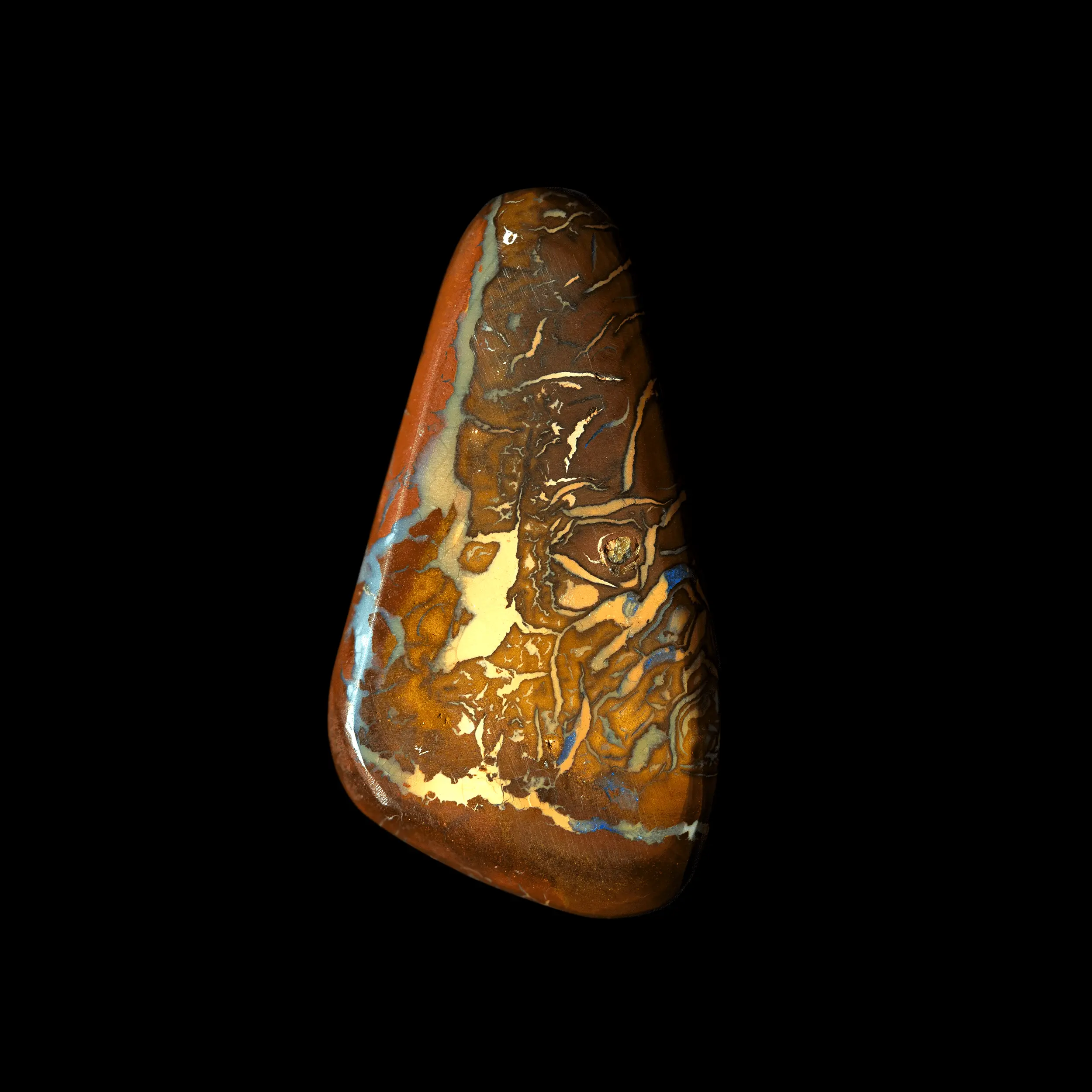 Koroit opal with ochre, yellow and caramel opals (26.4 cts) - Image 3