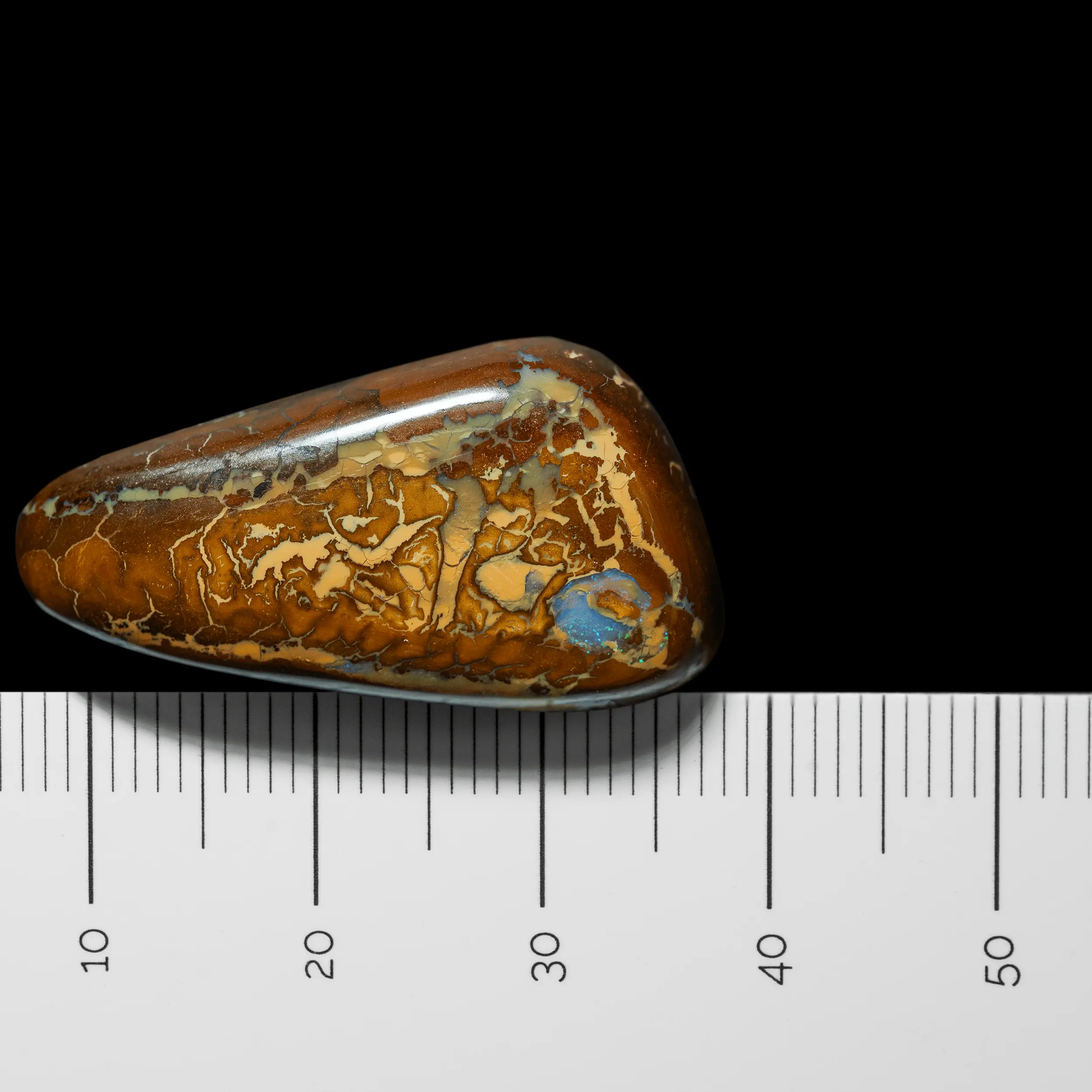 Koroit opal with ochre, yellow and caramel opals (26.4 cts) - Image 4