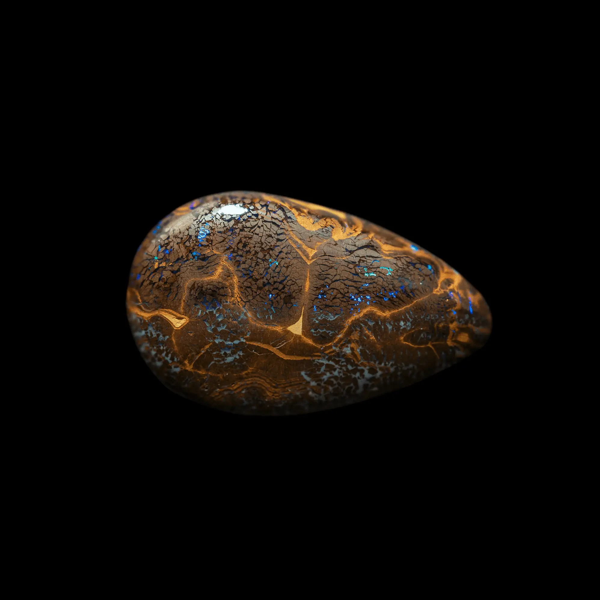Opale Boulder matricielle à brillance violette (30,2 cts) – Image 3